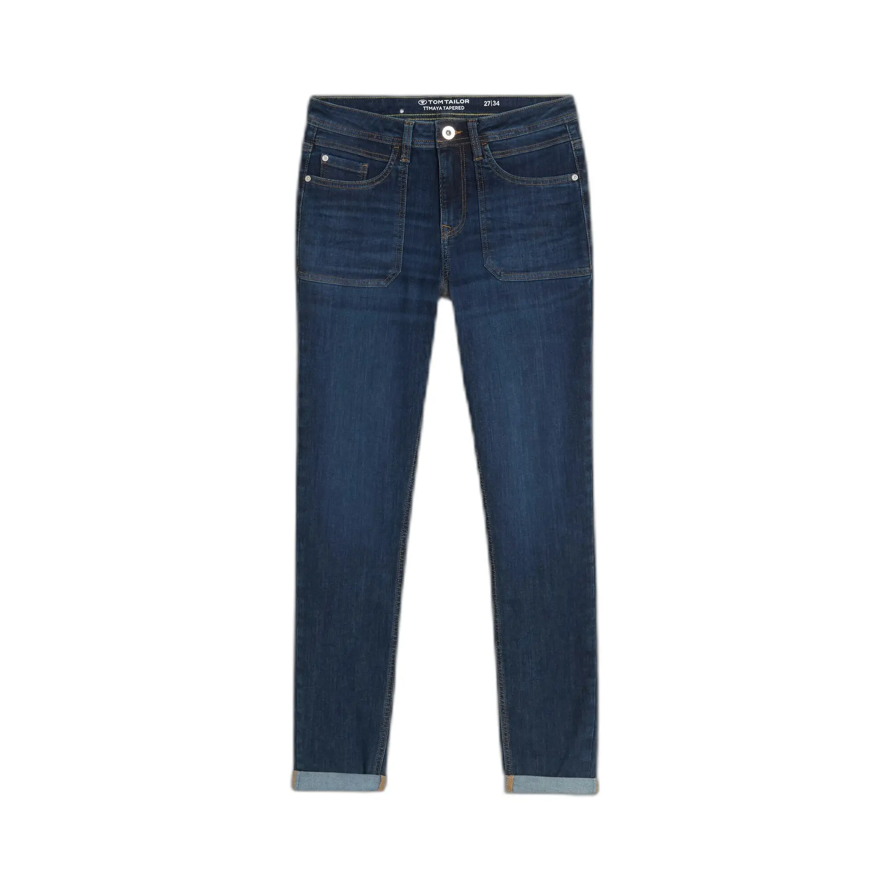 Tom Tailor - TTMAYA TAPERED-jeans - Maat 32/30 - Clean Dark Stone Blue Denim