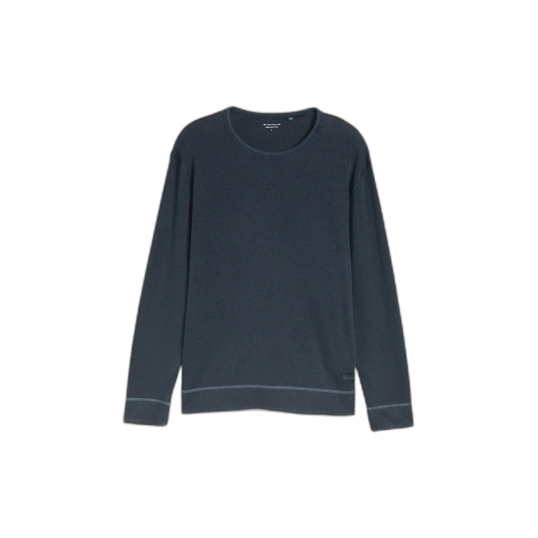 Long Sleeve T-Shirt With Waffle Texture Tom Tailor