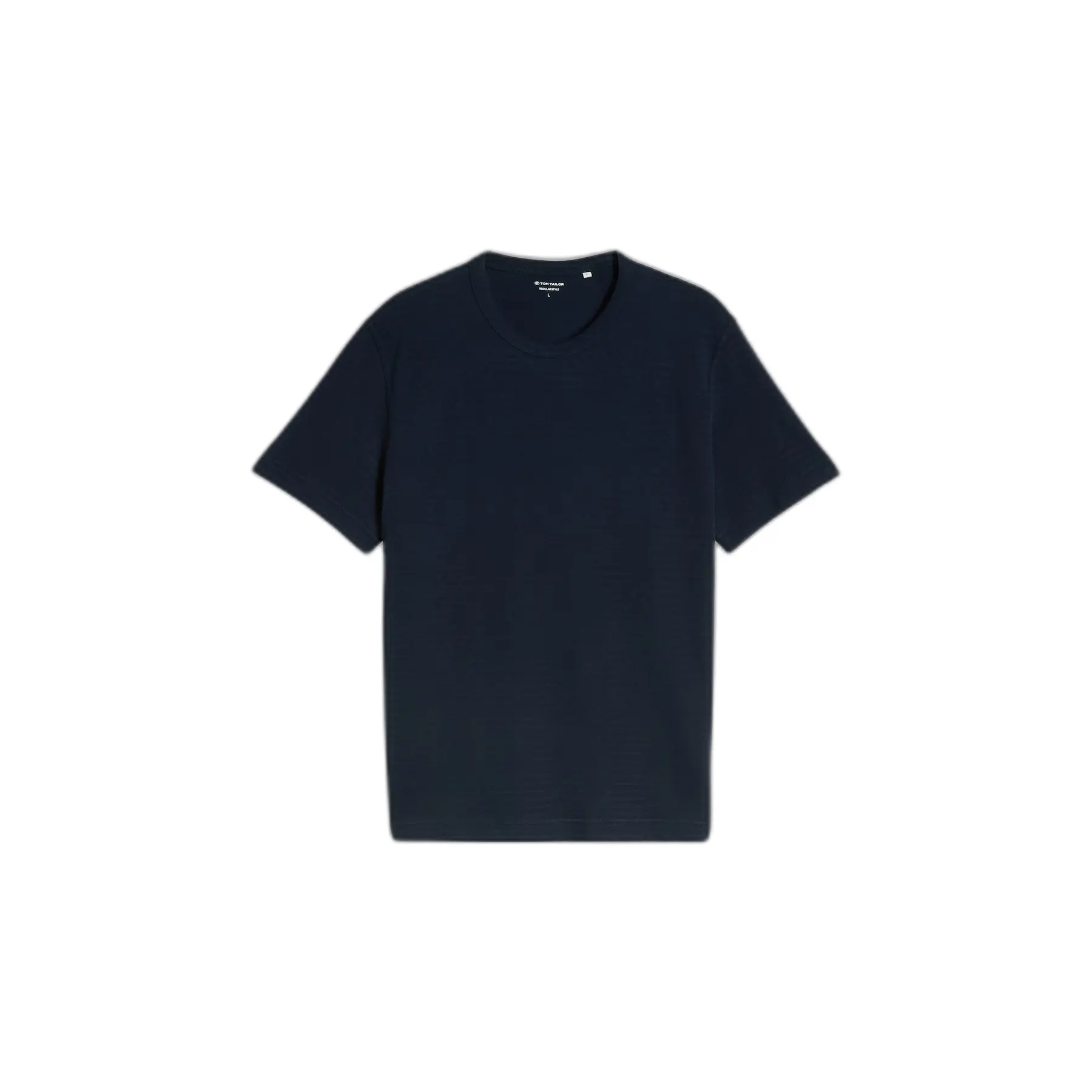 Tom Tailor - T-shirt van zware katoenen jersey - Maat S - sky captain blue