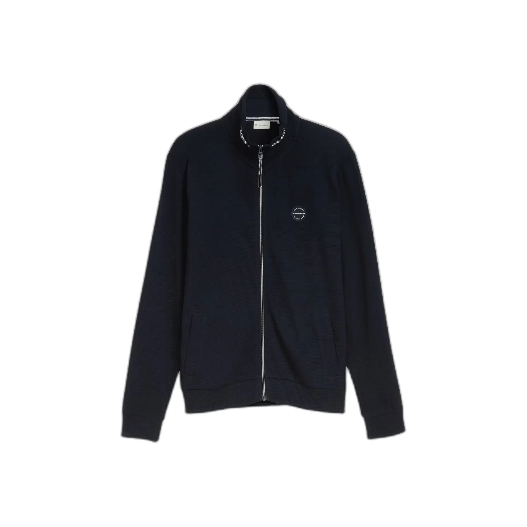 Tom Tailor - Sweatjack van katoen - Maat XXL - sky captain blue