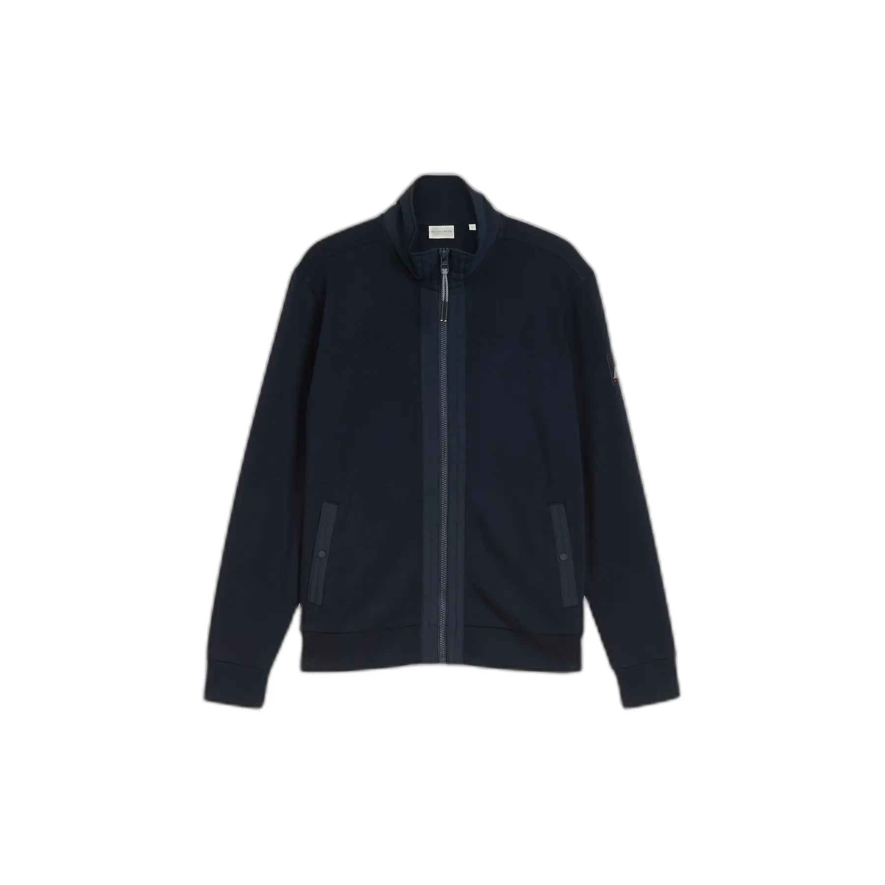 Tom Tailor - Sweatjack met opstaande kraag - Maat XXL - sky captain blue