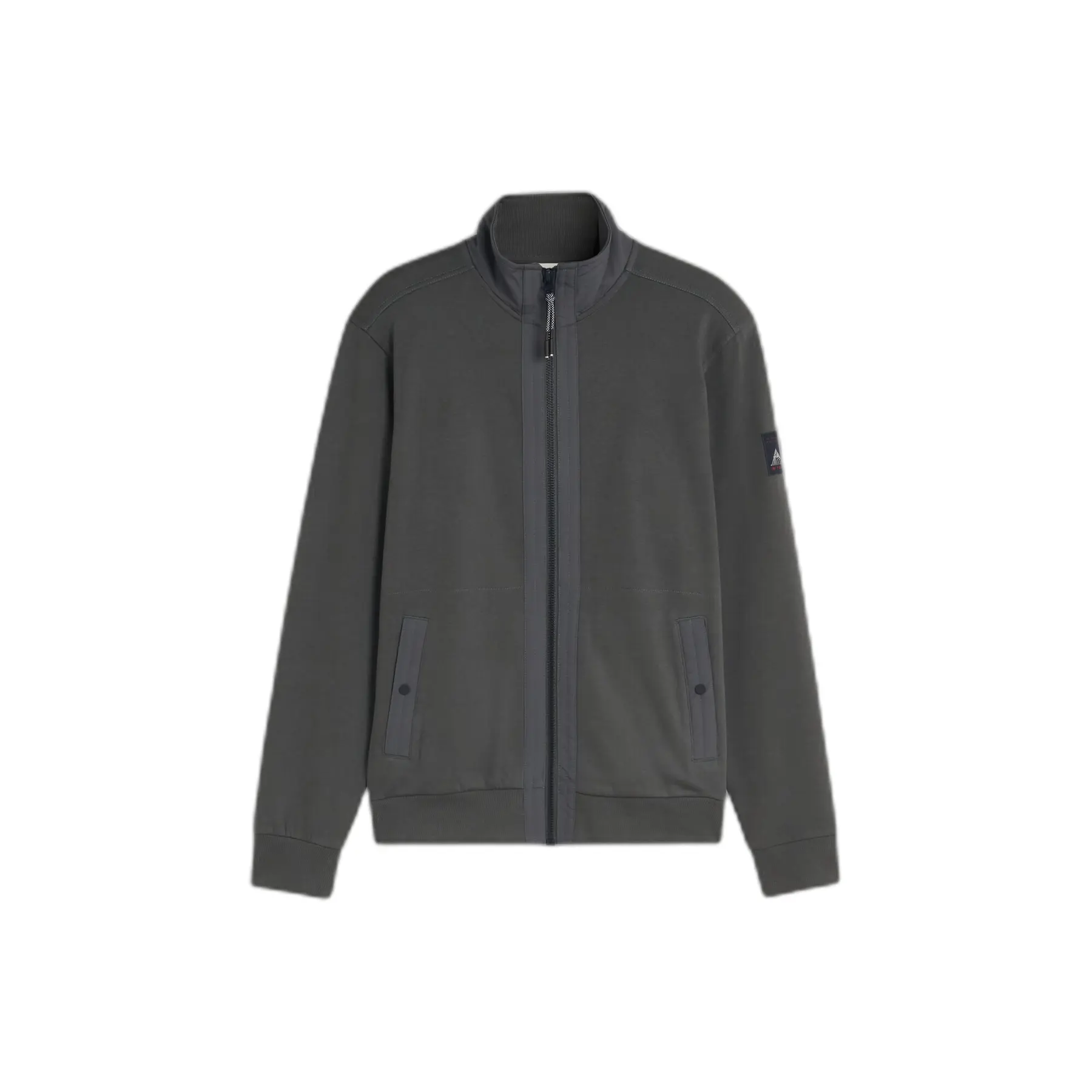 Tom Tailor - Sweatjack met opstaande kraag - Maat XXL - Darkest Olive