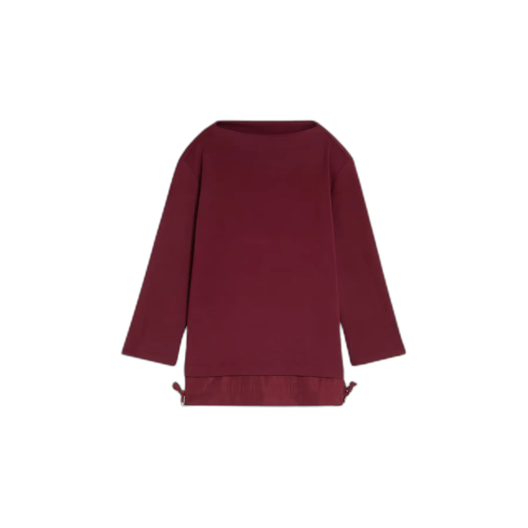 Tom Tailor - Scuba-shirt met lange mouwen in 2-in-1-look - Maat XXL - Preppy Plum