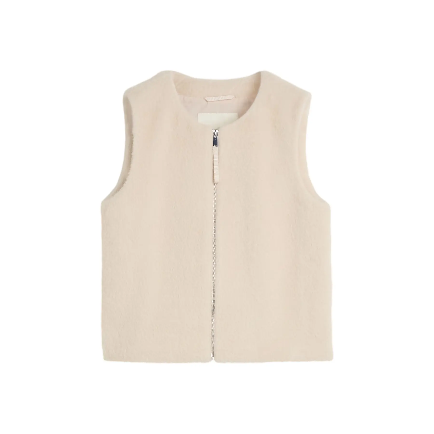 Tom Tailor - Teddy-vest met zakken - Maat XXL - cold beige