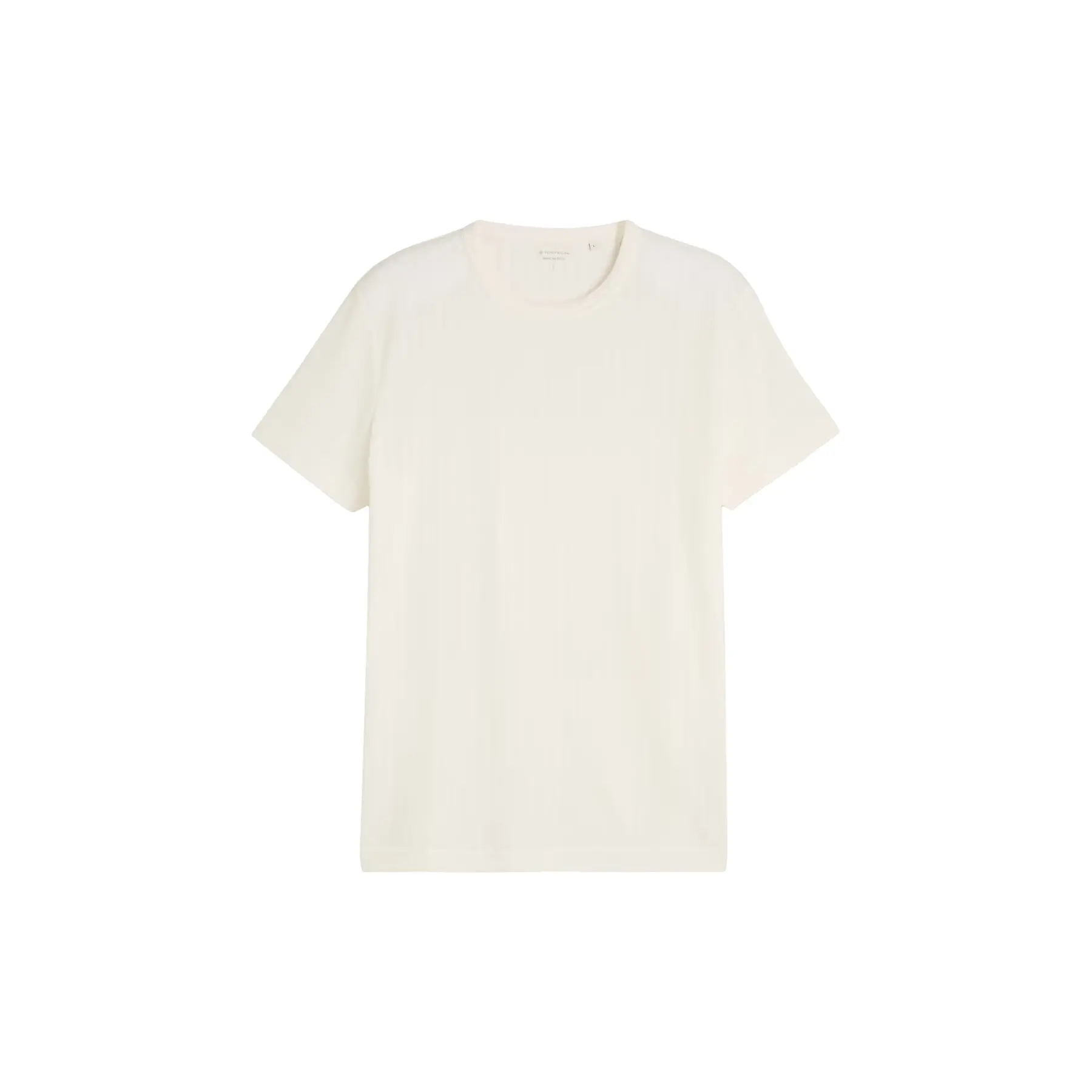 Tom Tailor - T-shirt met wafelstructuur - Maat XXL - Gardenia White