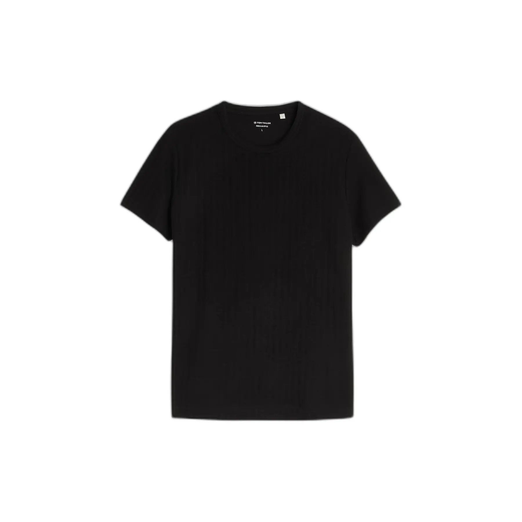 Tom Tailor - T-shirt met wafelstructuur - Maat XXL - Black
