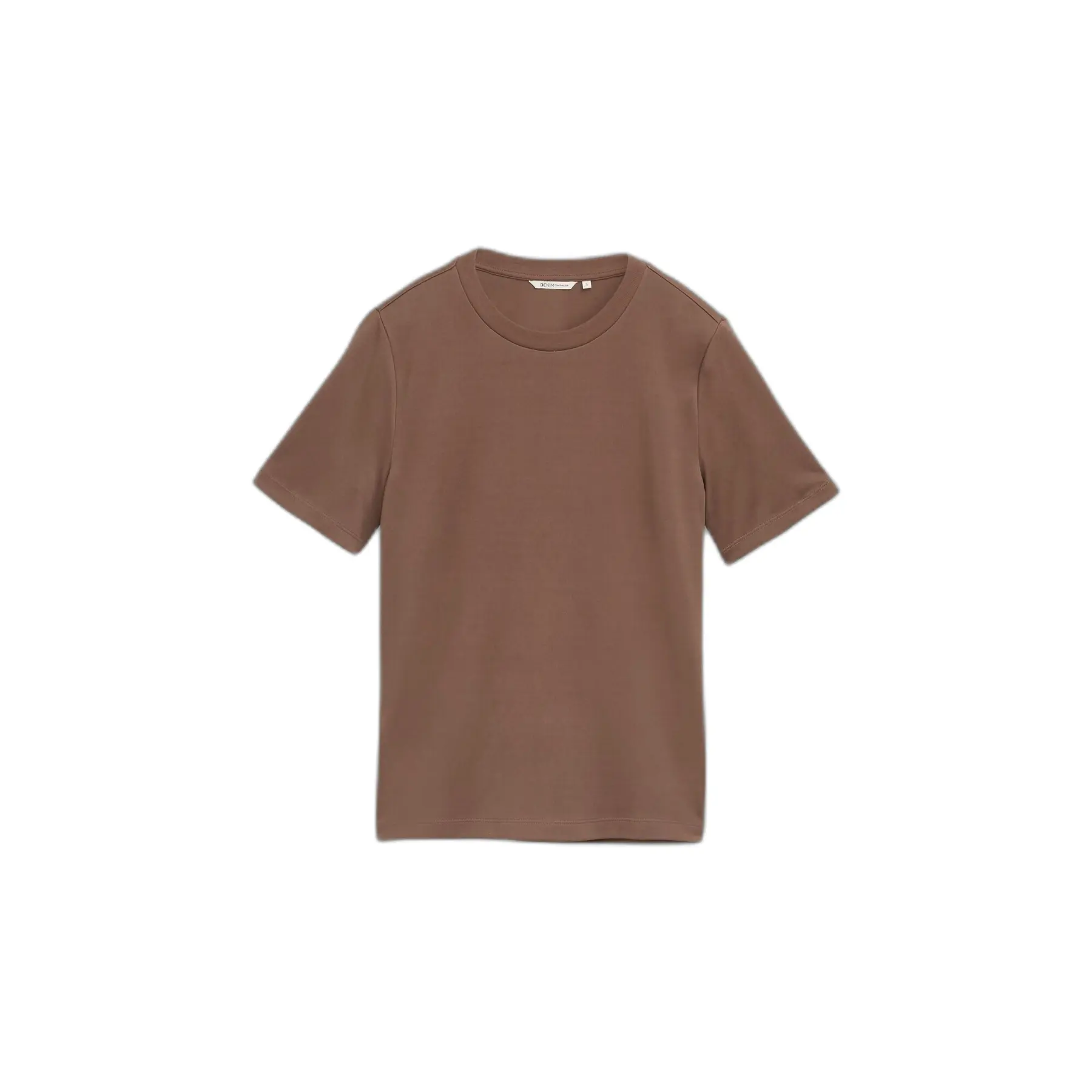 Tom Tailor Denim - T-shirt met losse pasvorm - Maat XXL - coffee brown