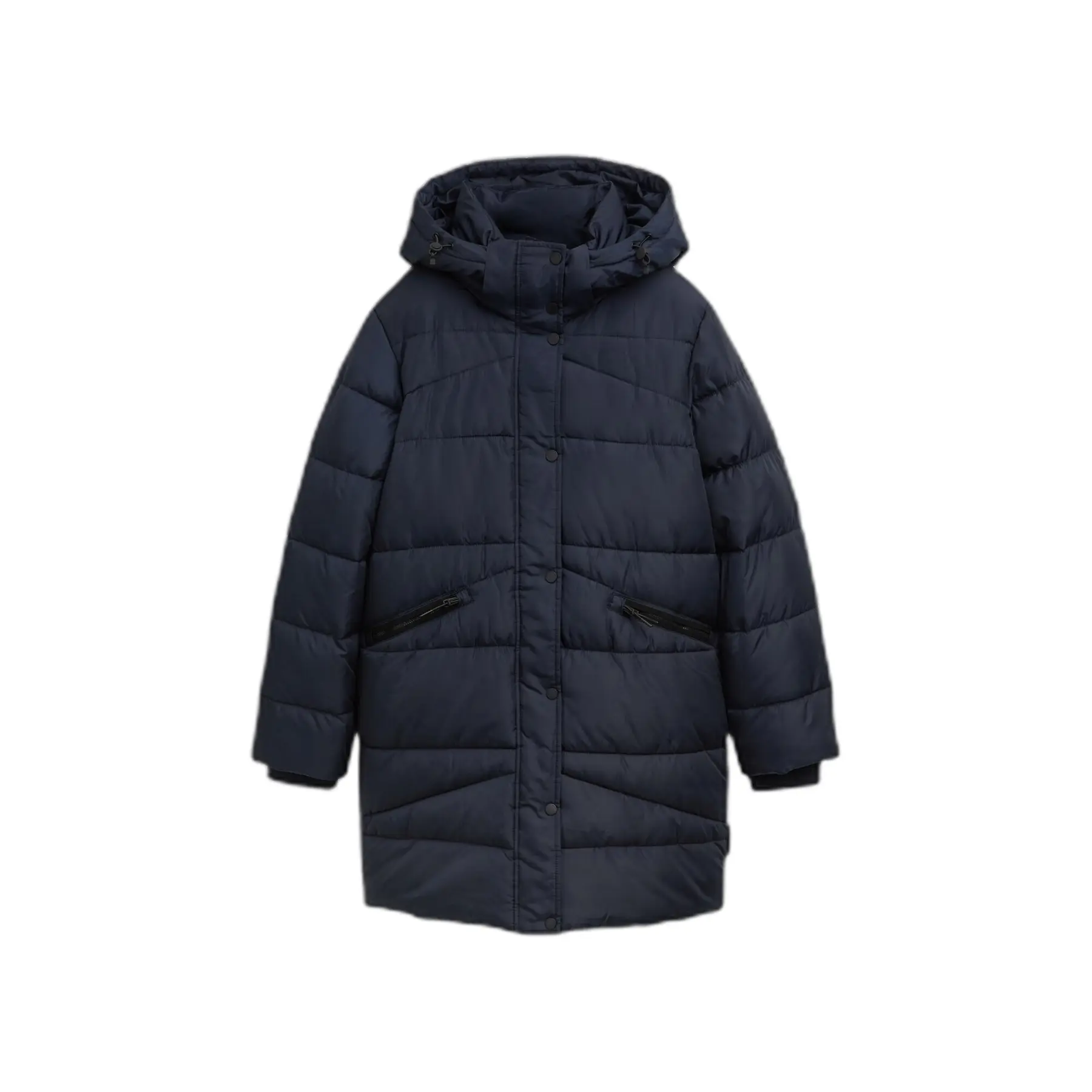 Lange Steppjacke mit abnehmbarem Kapuze für Frauen Tom Tailor Denim