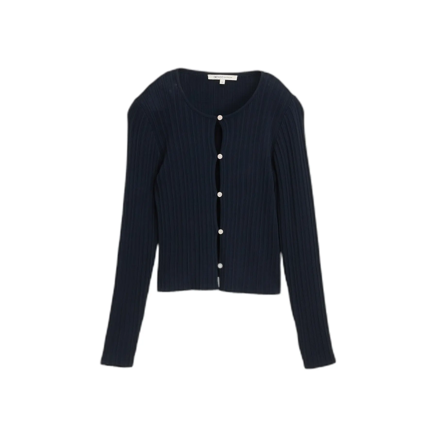 Gerippte Strickjacke, Damen Tom Tailor Denim