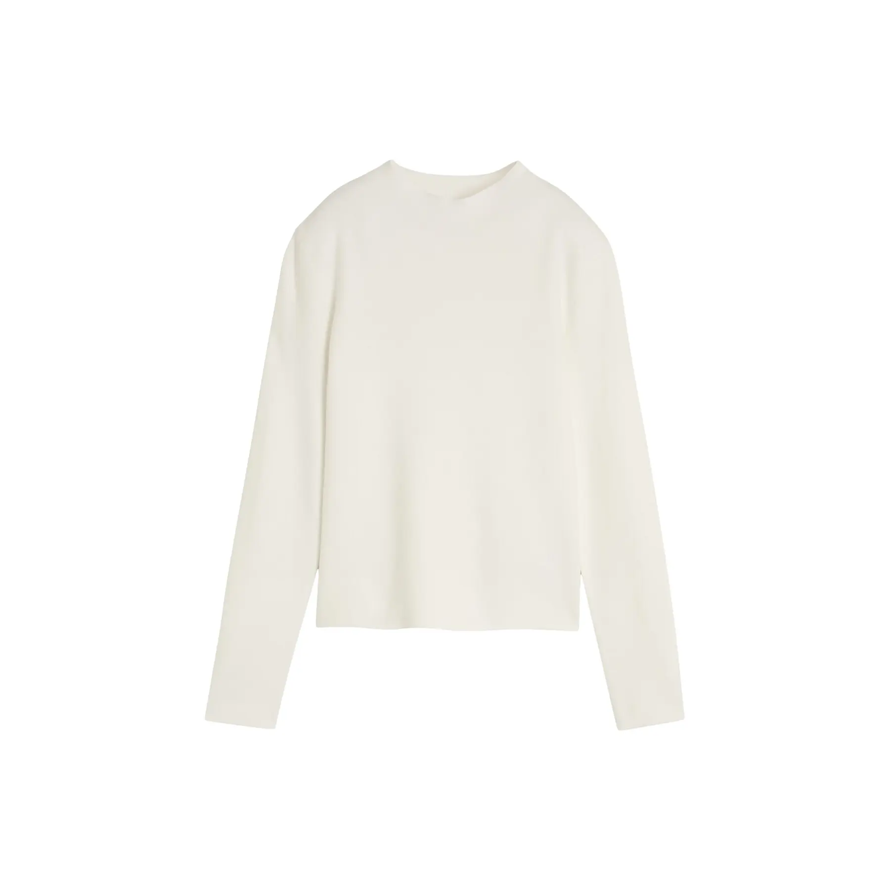 Tom Tailor Denim - Gebreide trui met opstaande kraag - Maat M - off white