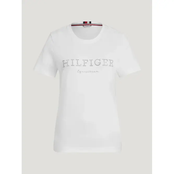 Meilleurs prix pour T-shirt femme Tommy Hilfiger Equestrian Belmont Strass