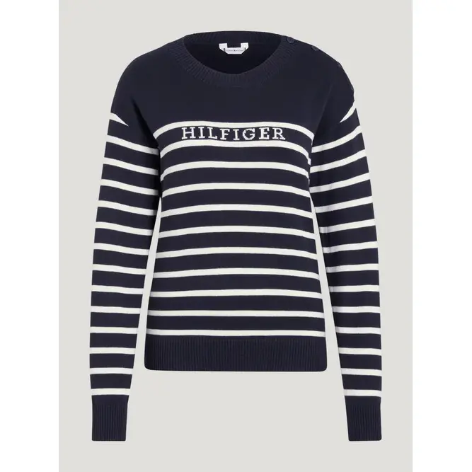 Comparer les prix de Pull col rond femme Tommy Hilfiger Equestrian Fairfield Streifen