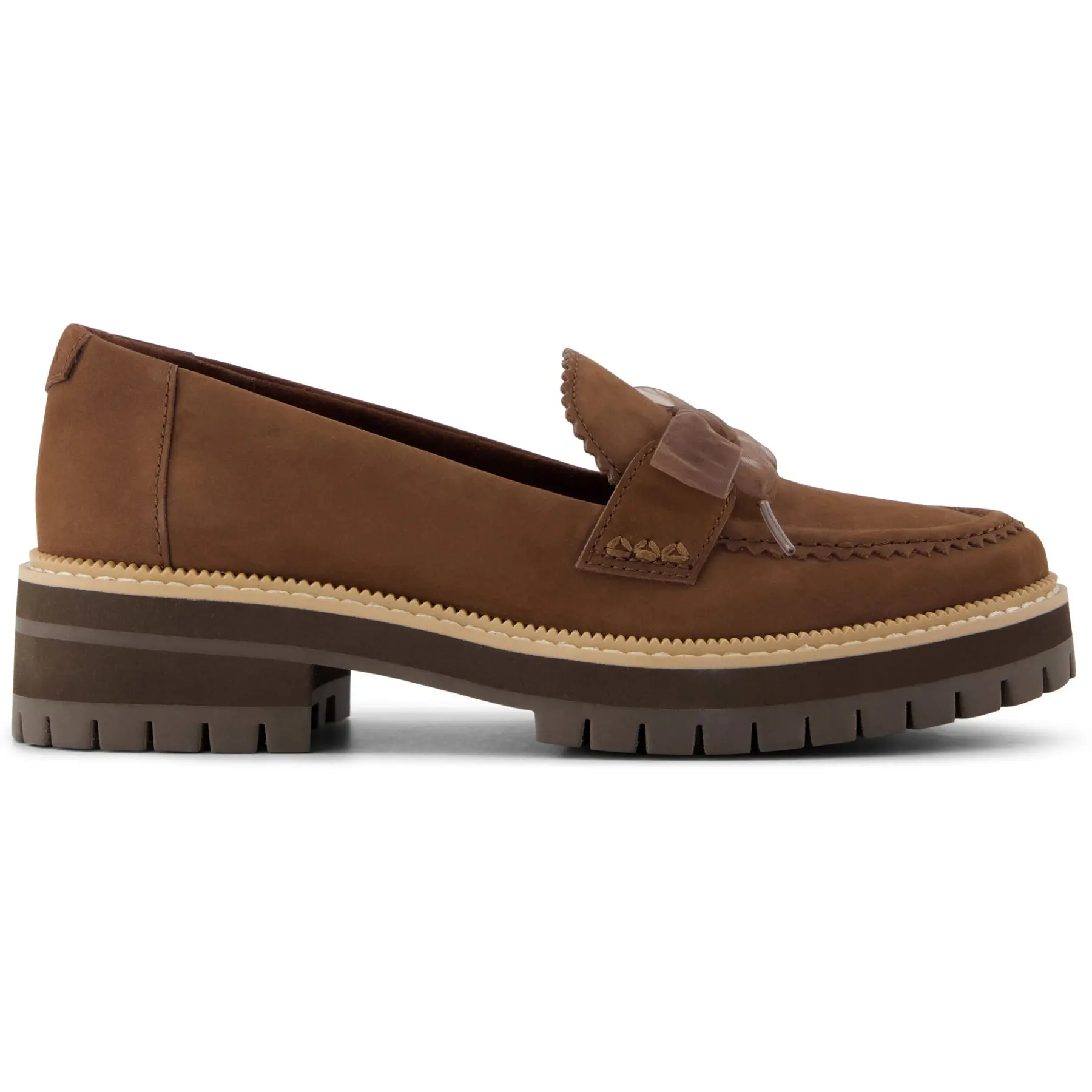 Mocassini da donna in pelle Toms Cara Bow