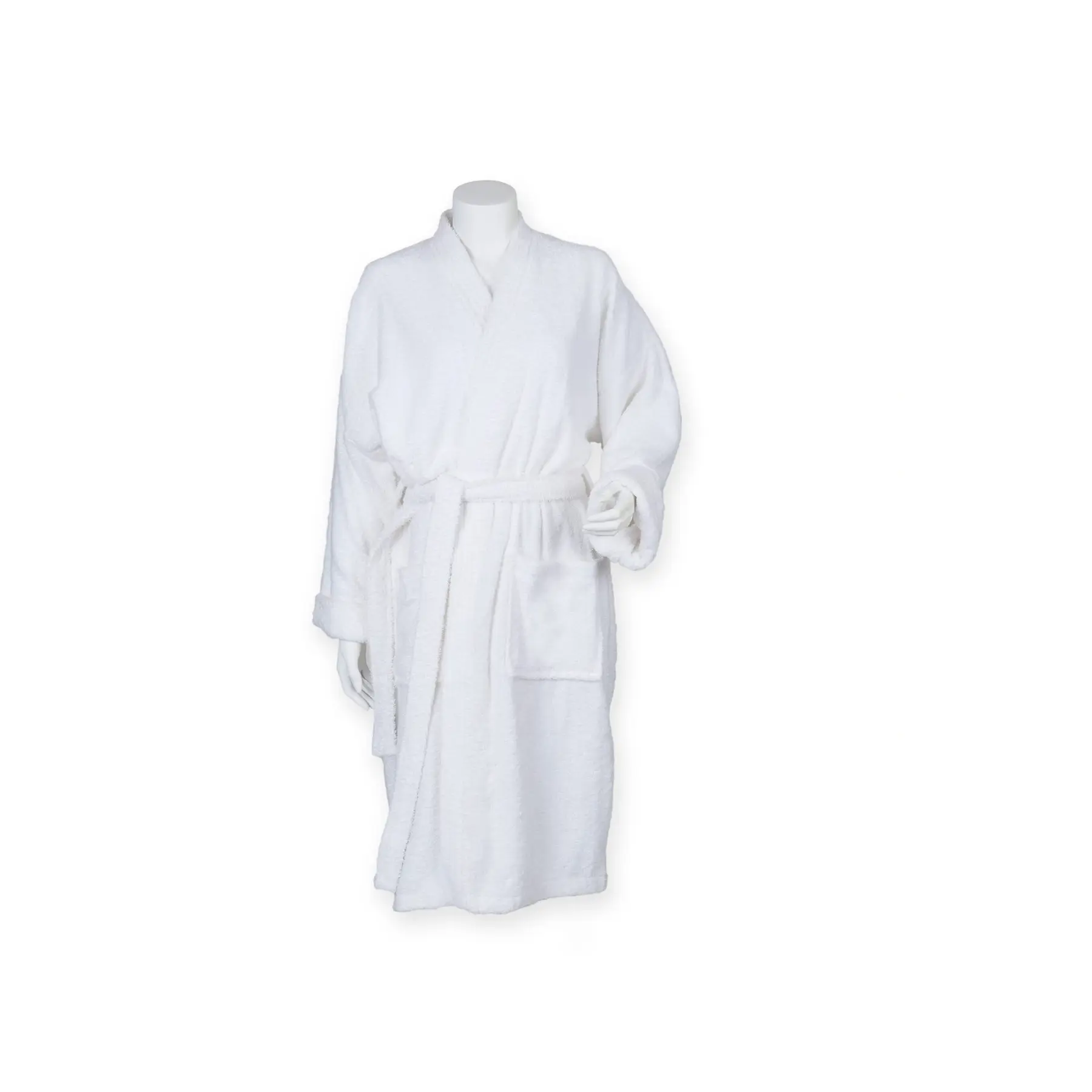Towel City Robe kimono , Blanc, Taille L/XL