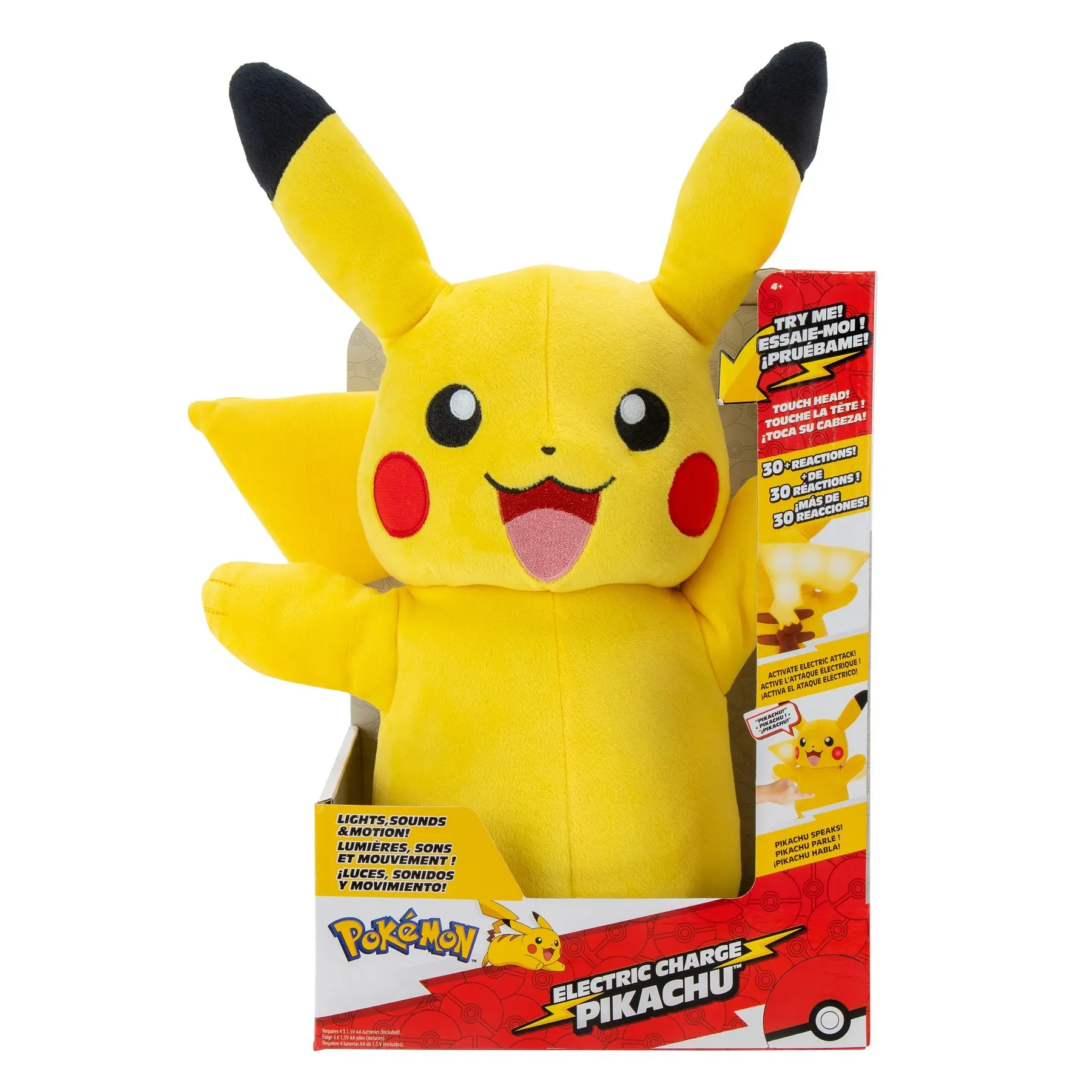 Elektronisches Plüschtier mit Licht und Ton Trade Invaders Pokemon - Pikachu
