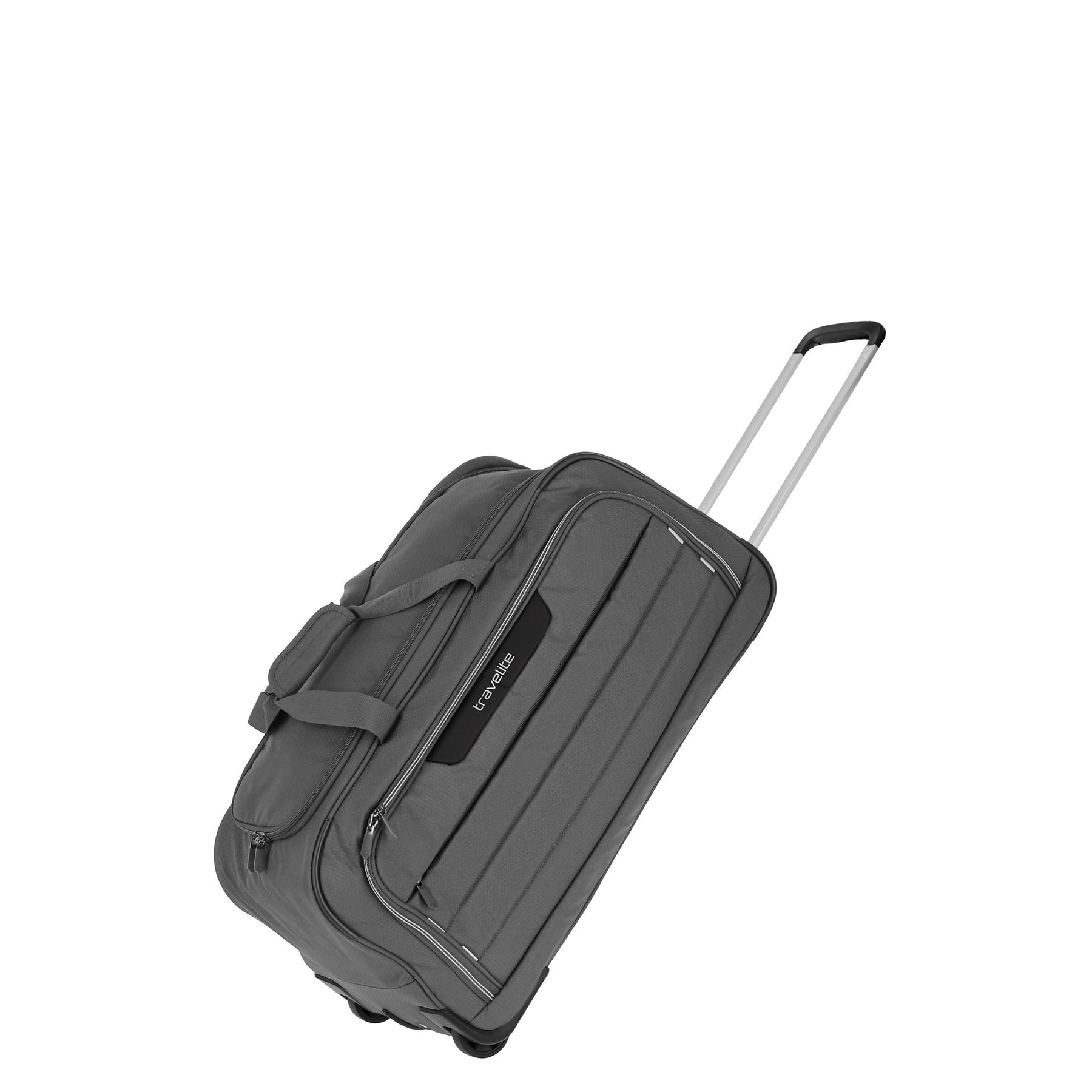 4027002078383 - travelite 2-Rollen-Reisetasche Teleskopgestänge Reißverschluss grau