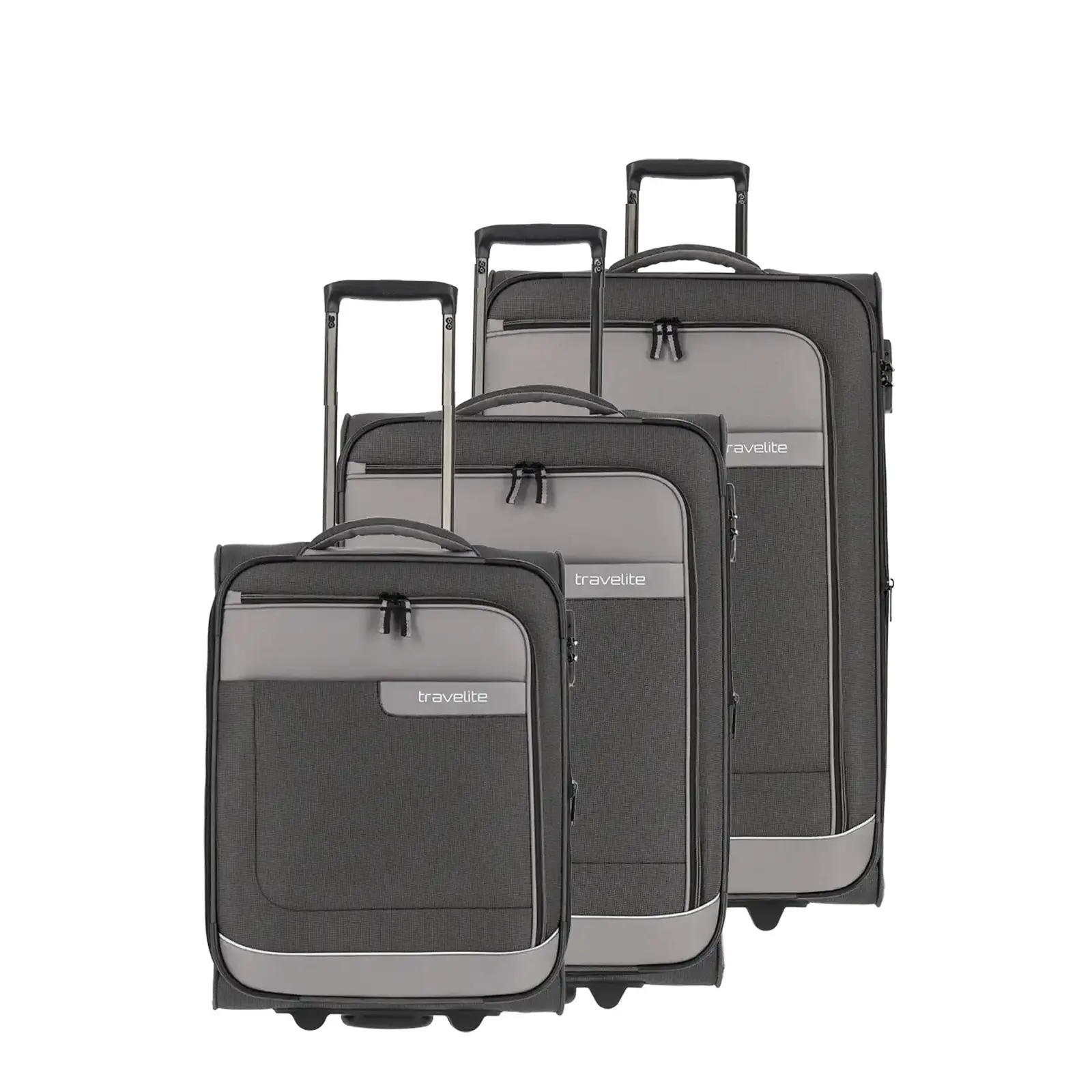 Image of Set aus 3 Koffern travelite Viia Trolley L/M ext./S ext