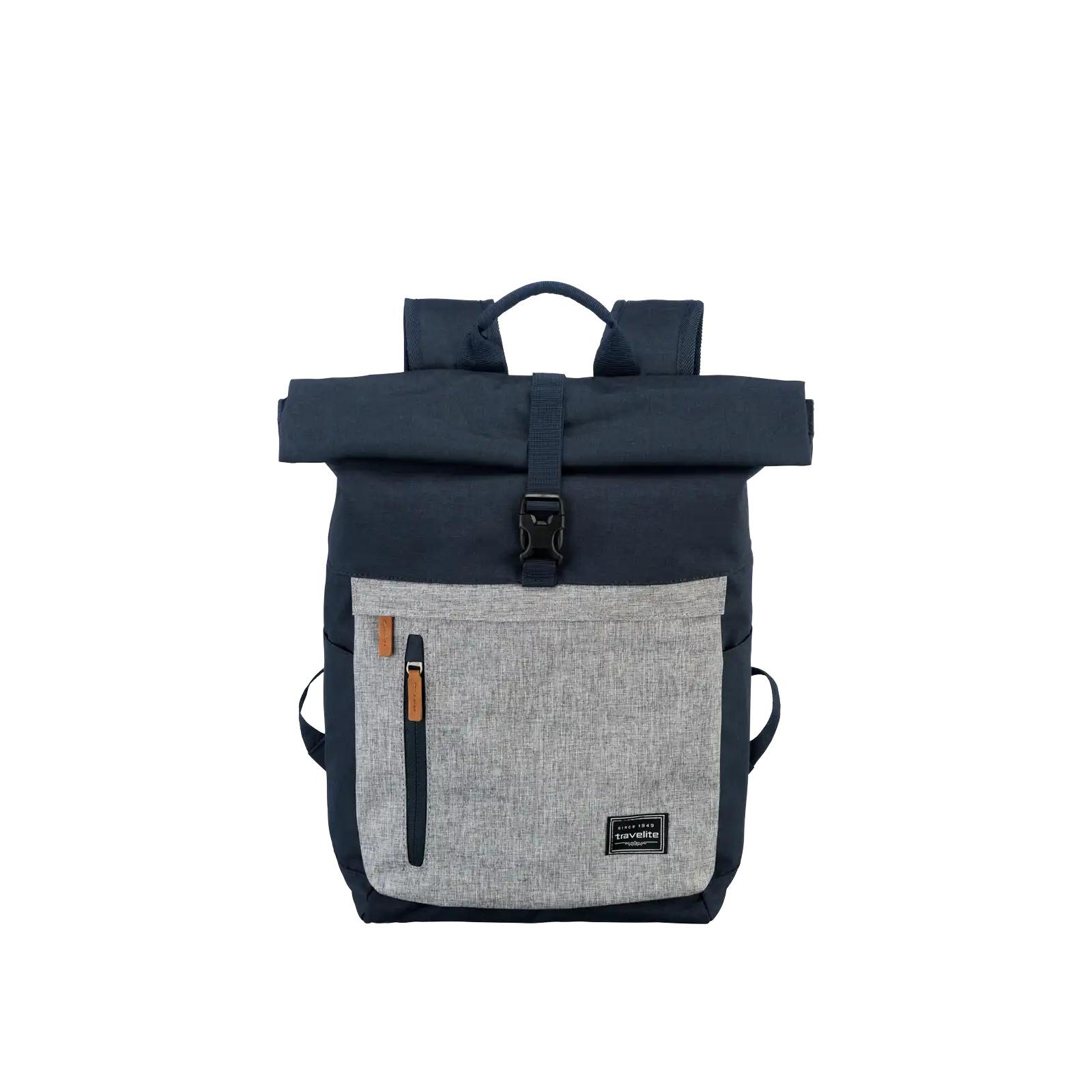 4027002066687 - Basics Rollup Rucksack 47 cm Laptopfach marine grau