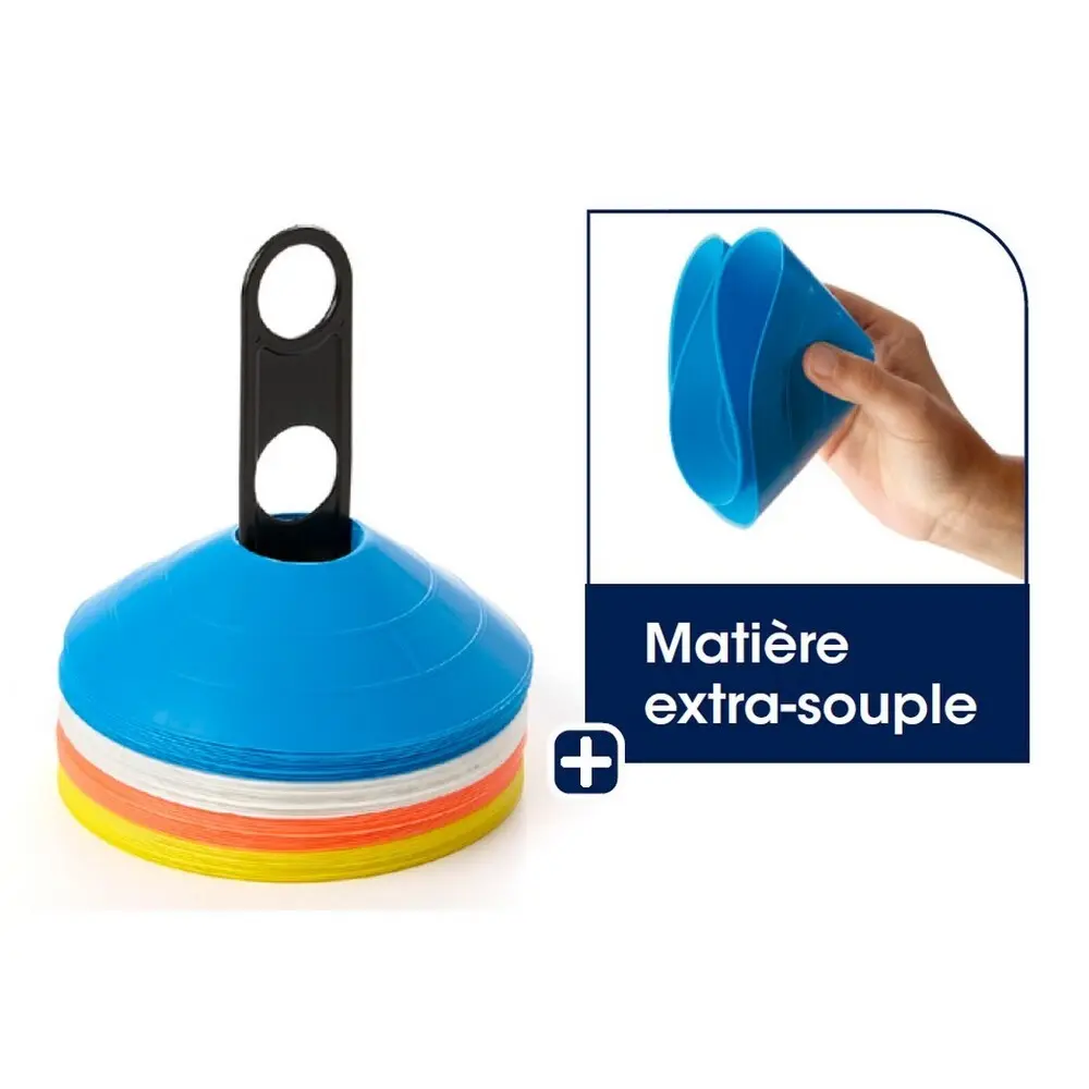 Begrenzungsset mit 40 extra flexiblen Trainingshütchen Tremblay CT