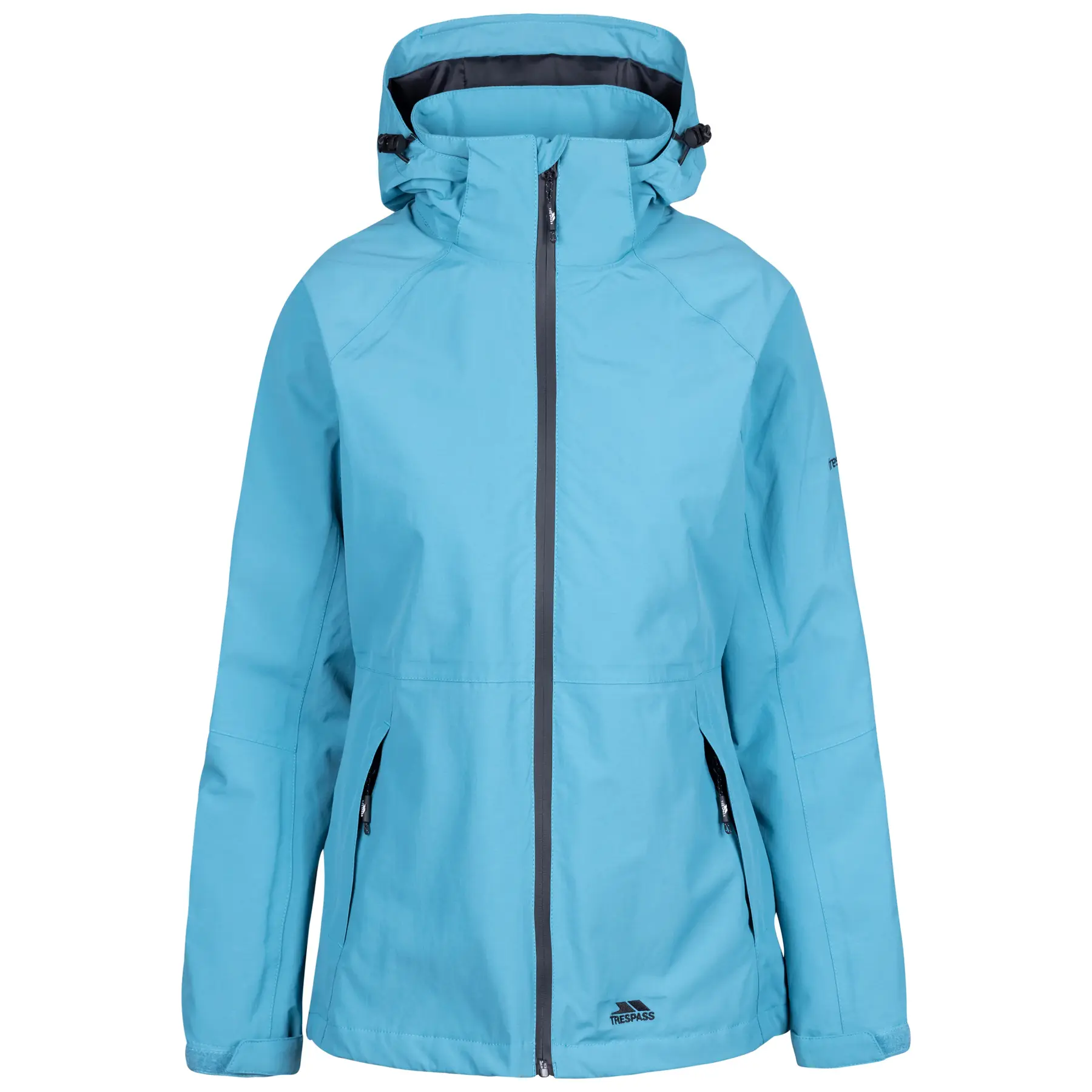 Damen Regenjacke mit Kapuze und Reißverschluss Trespass Tilbury