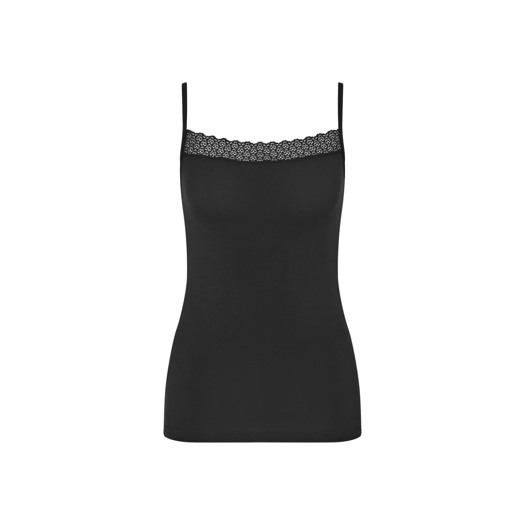 7613109813407 - - Unterhemd mit Spaghettiträgern - Black 000M - Feel Of Modal - Unterwäsche für Frauen