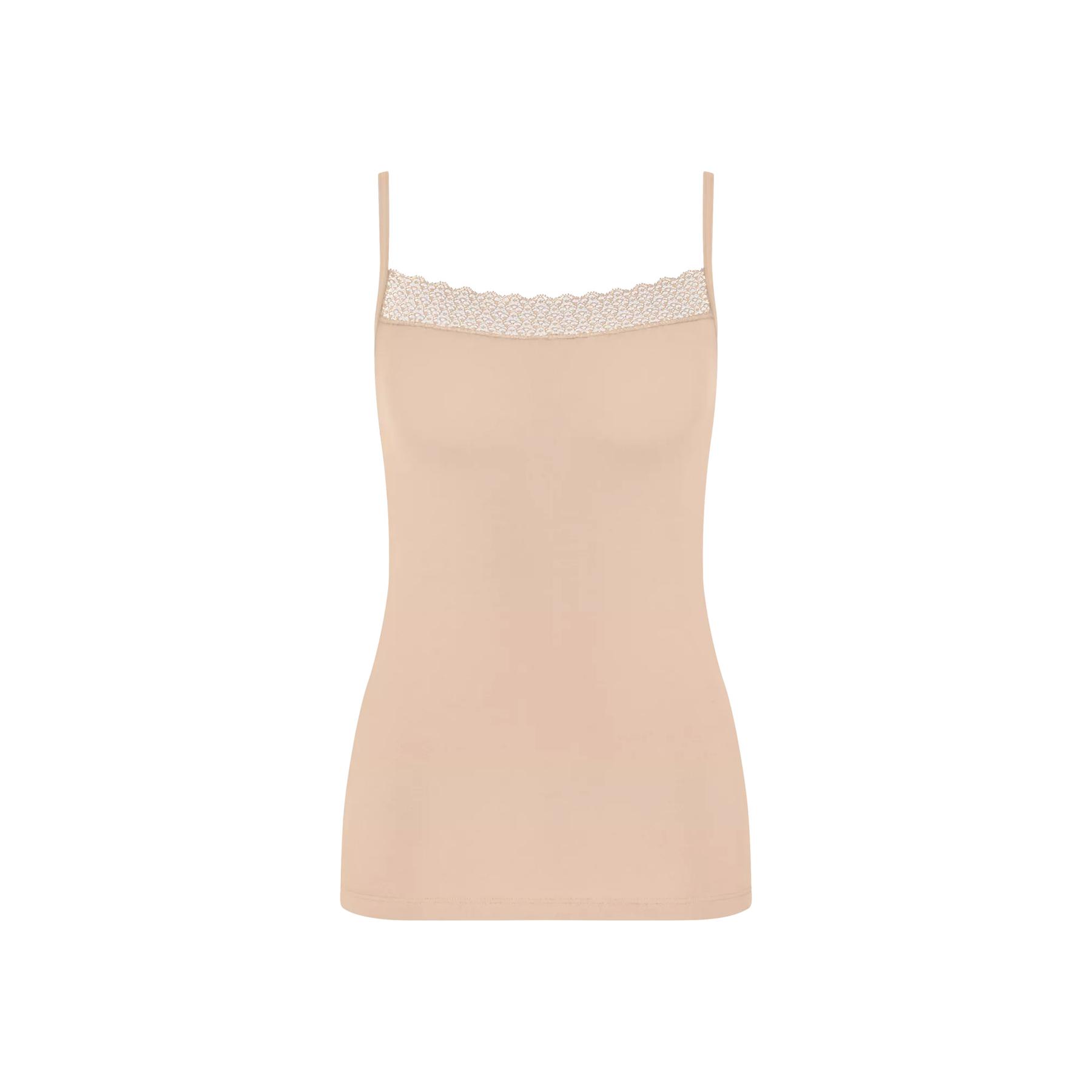 7613109813438 - - Unterhemd mit Spaghettiträgern - Beige 00XS - Feel Of Modal - Unterwäsche für Frauen