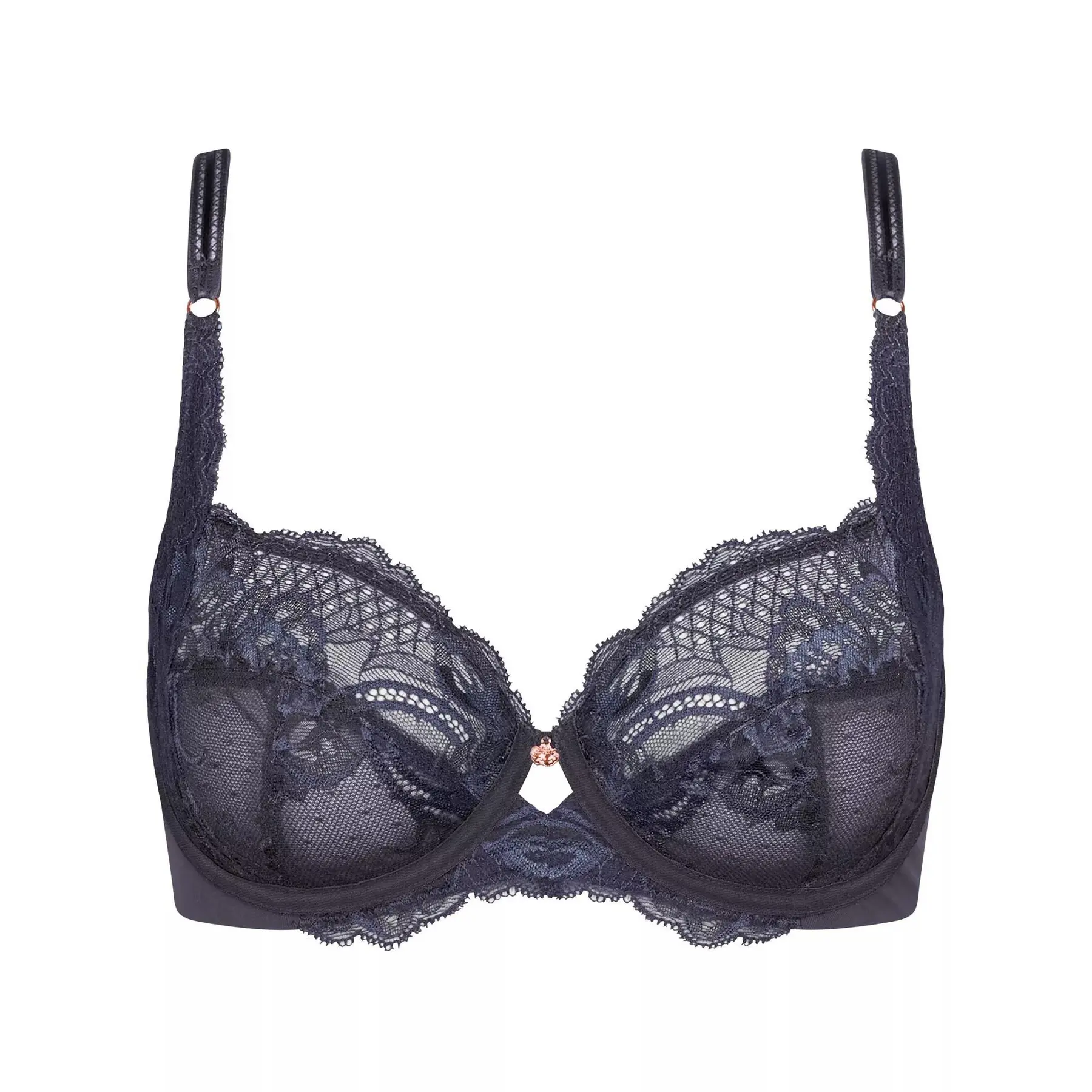 7613137807744 - - Bügel-BH - Slate Gray 75B - Wild Peony Florale - Unterwäsche für Frauen