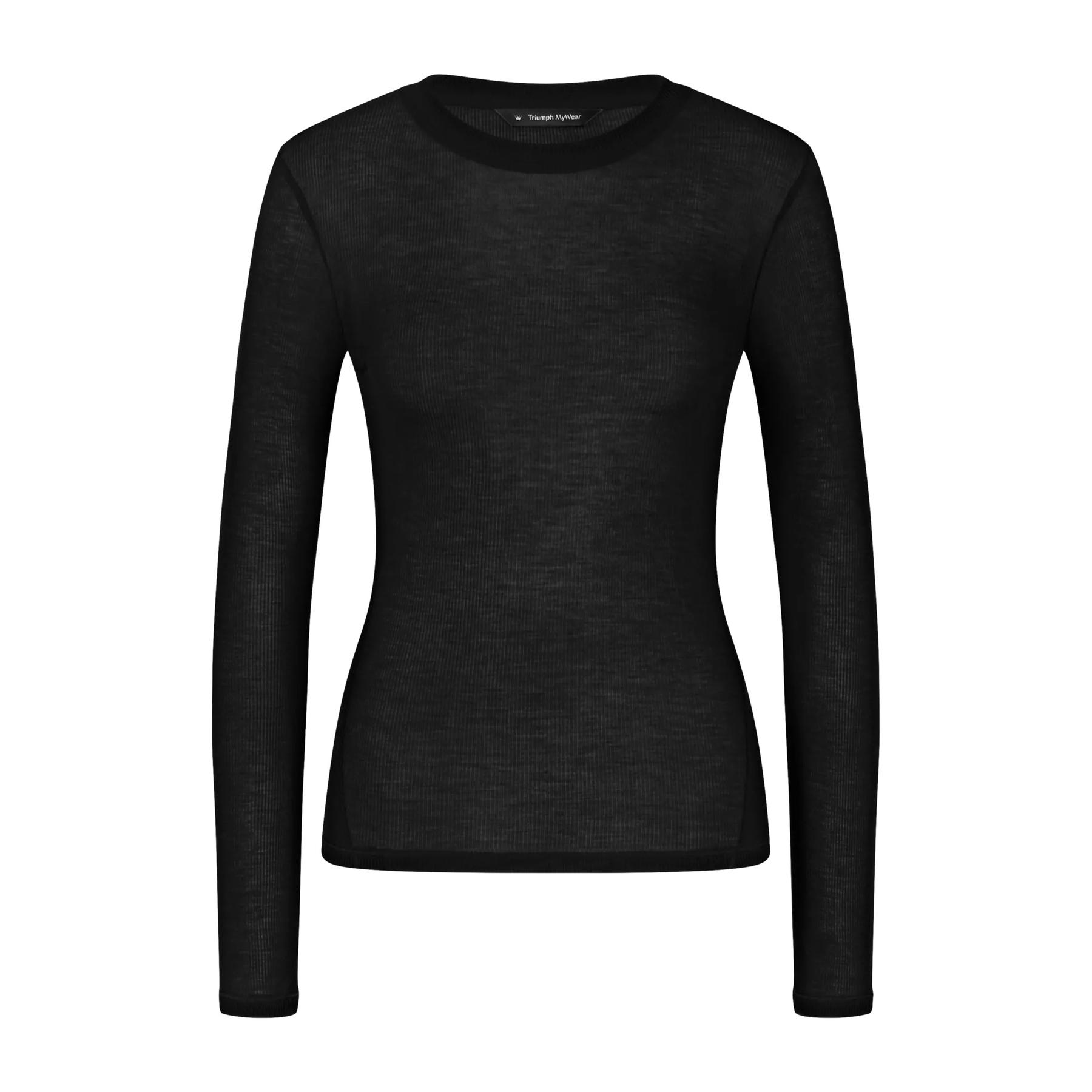 7613109542888 - - Top mit langen Aermeln - Black 00XS - Beauty Layers - Homewear für Frauen