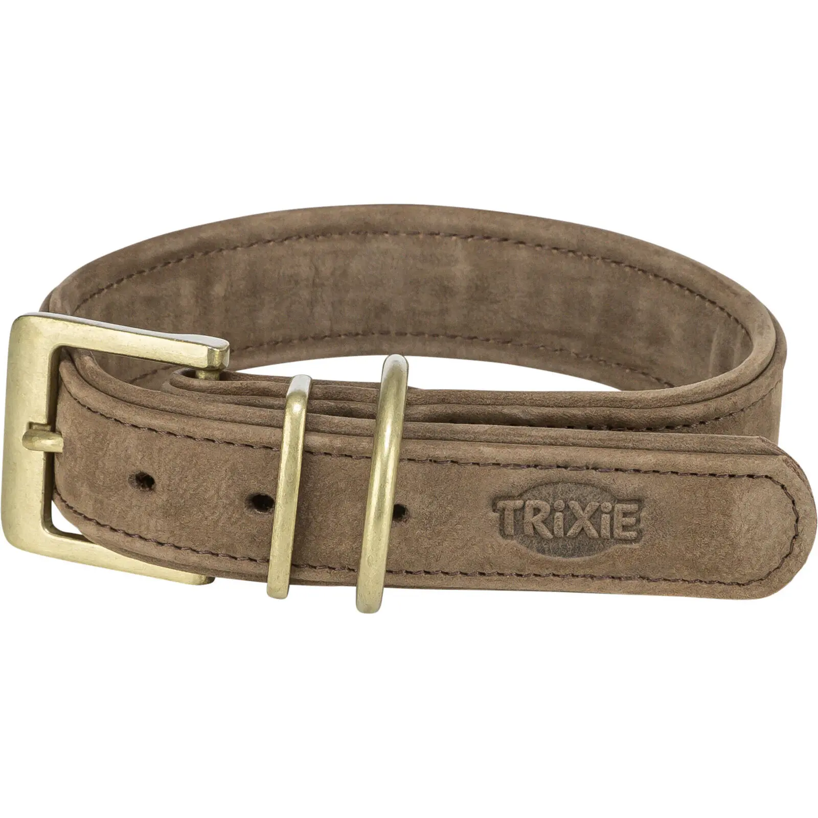 Trixie Marron Pure Leather Dog Collar