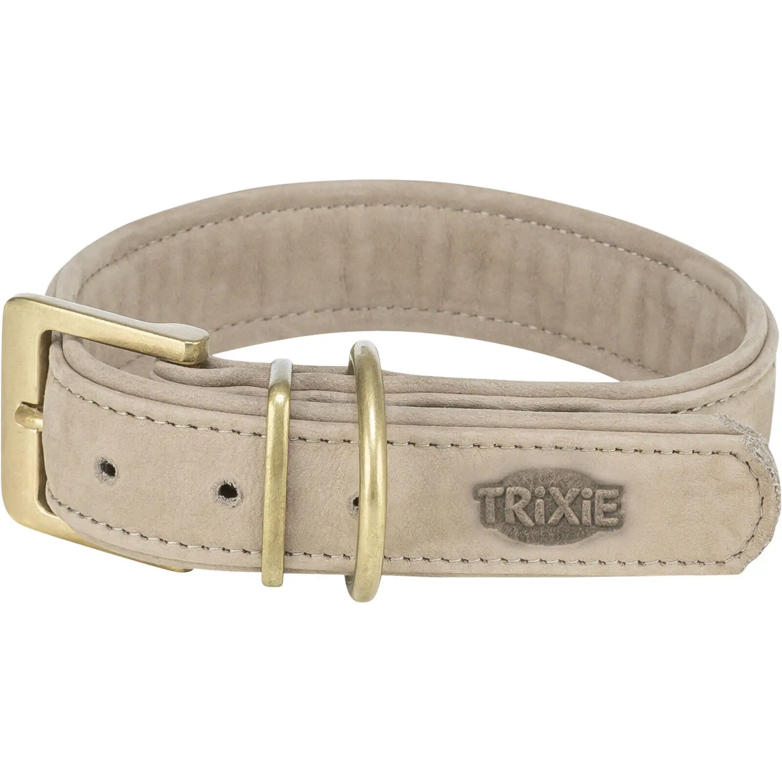 Trixie Gris Leather Dog Collar