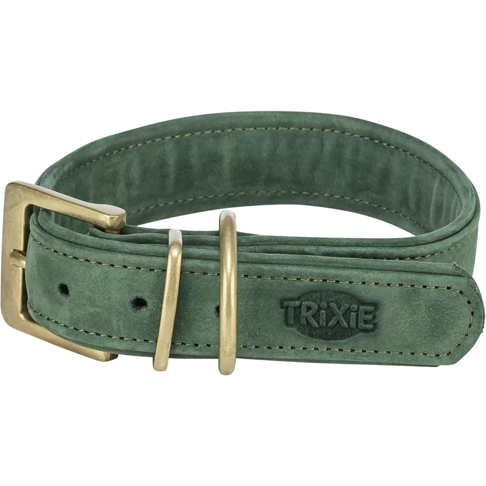 Trixie Vert Leather Dog Collar