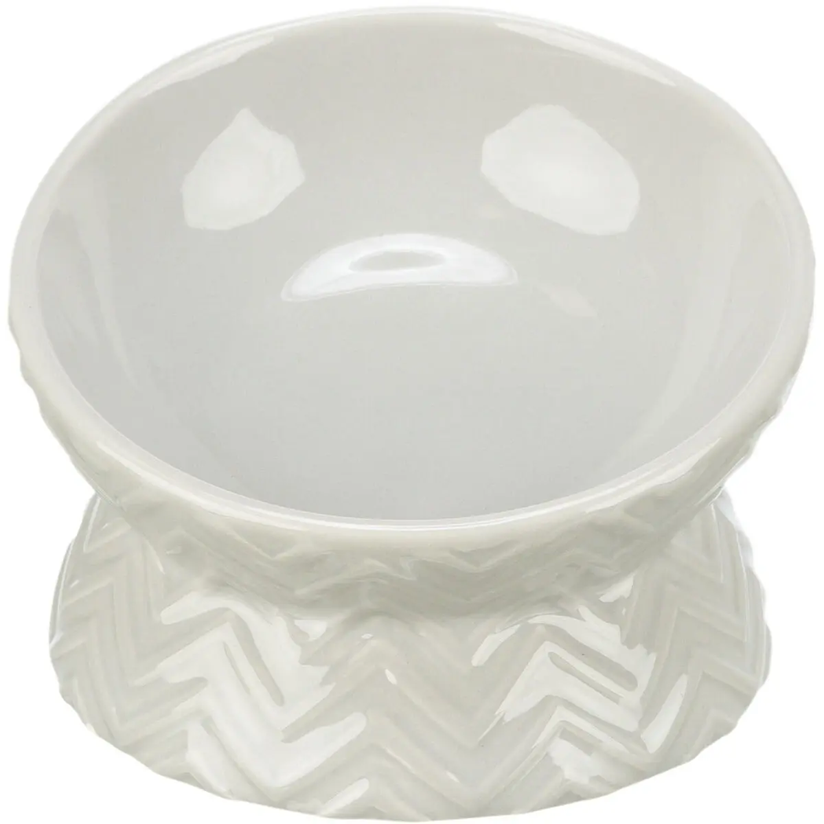 Trixie Beige Raised Ceramic Bowl
