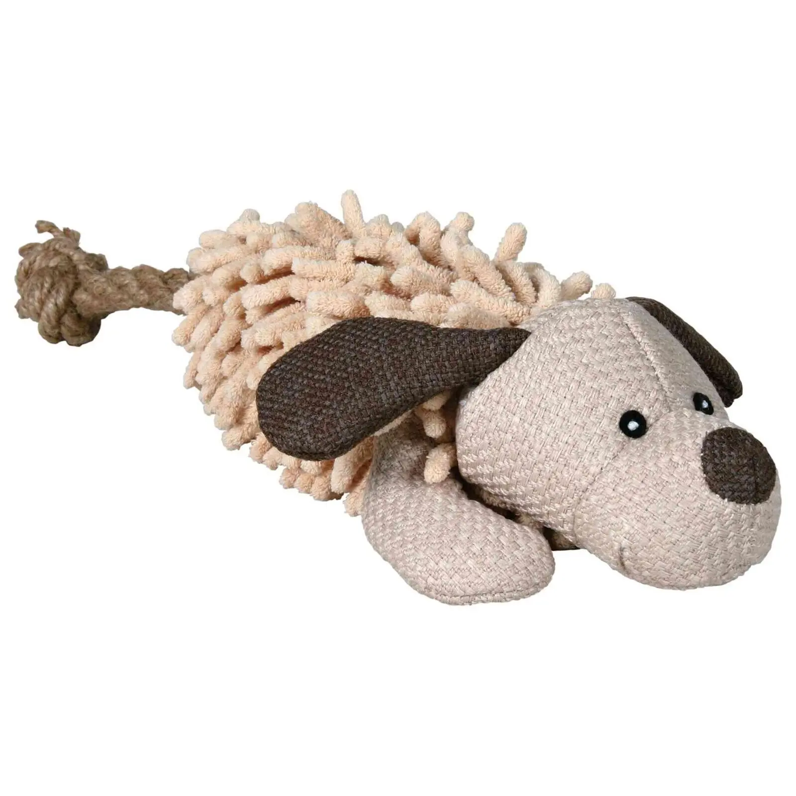 Trixie Beige Plush Dog Toy With Rope