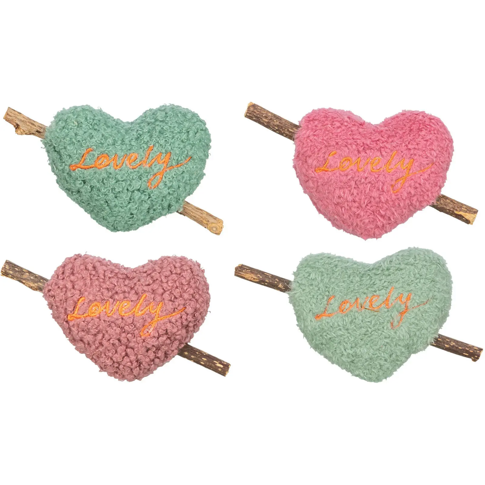 Trixie Multicolore Plush Toys For Cats Matatabi Cœur