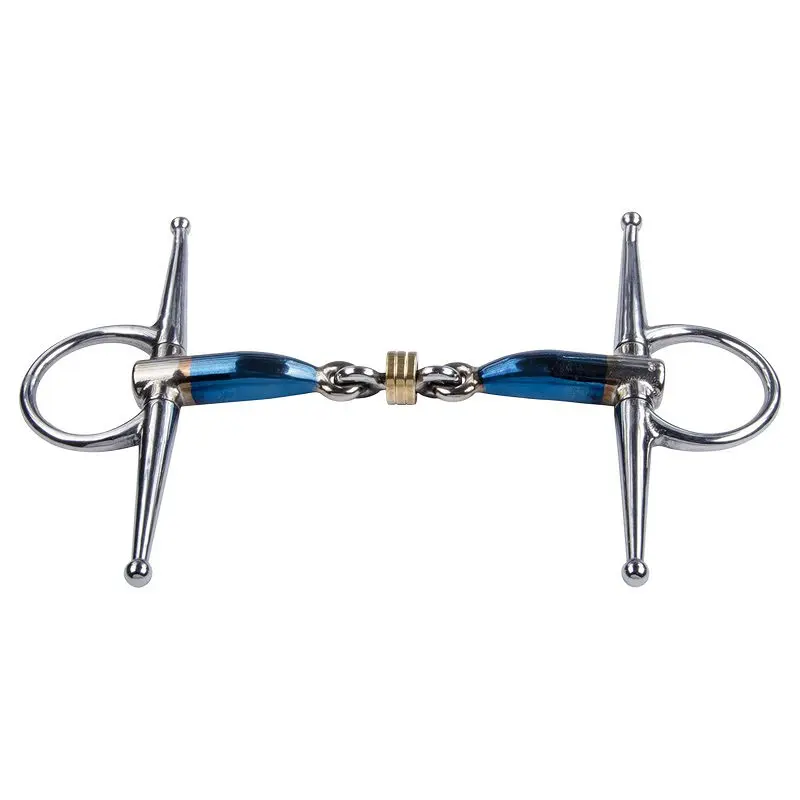 Mors à aiguille pour cheval Trust Sweet Iron Full Cheek Brass Ring 16