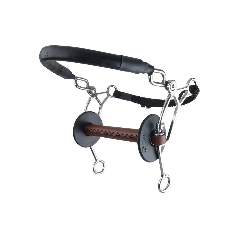 Hackamore pour cheval en cuir Trust Long Straight-20