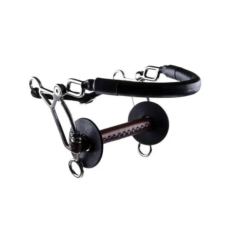 Hackamore pour cheval en cuir Trust Short-straight-20