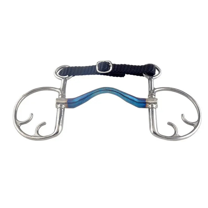 Mors 2 anneaux pour cheval Trust Sweet Iron Kimblehook Medium port