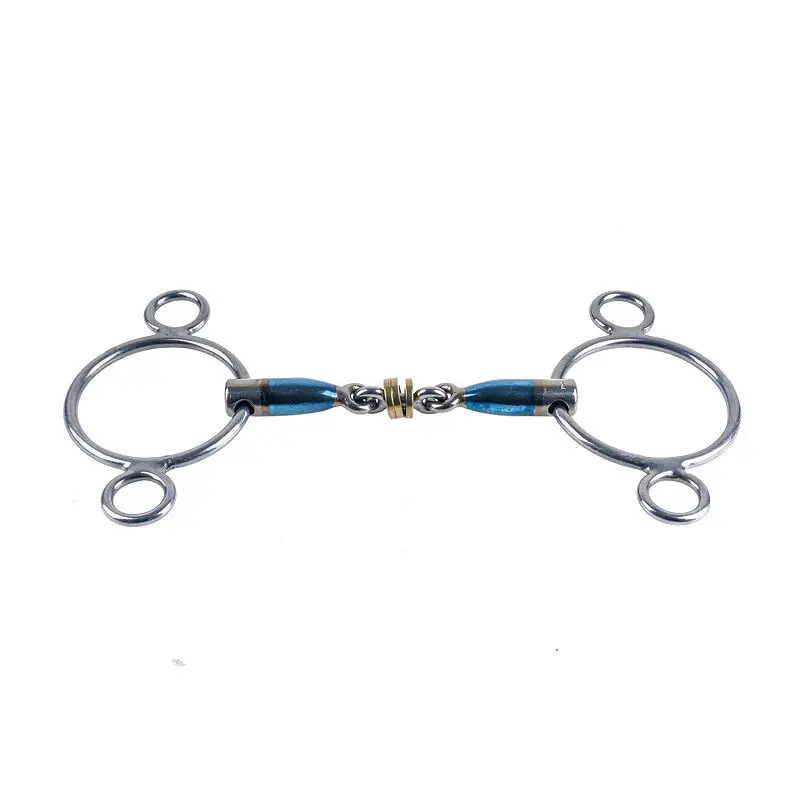 Mors 3 ou 4 anneaux pour cheval Trust Sweet Iron Brass Ring