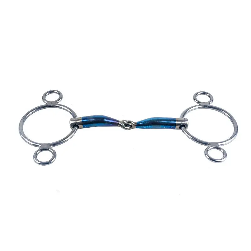 Mors 3 ou 4 anneaux pour cheval Trust Sweet Iron Ring Jointed