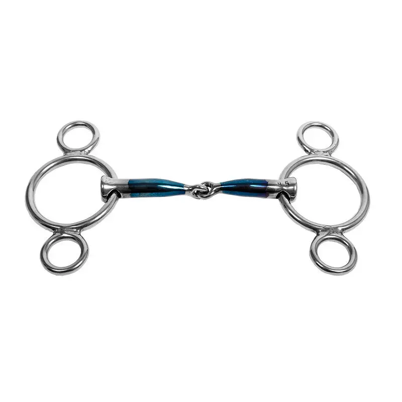 Mors 3 ou 4 anneaux pour cheval Trust Sweet Iron Kointed