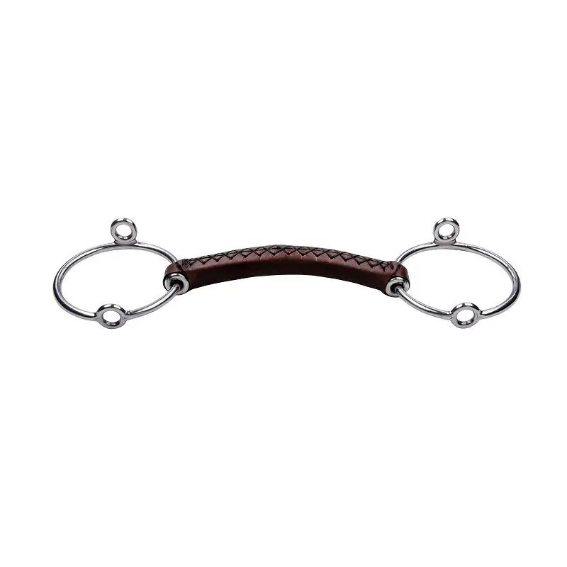 Mors 2 anneaux pour cheval en cuir Trust Gag