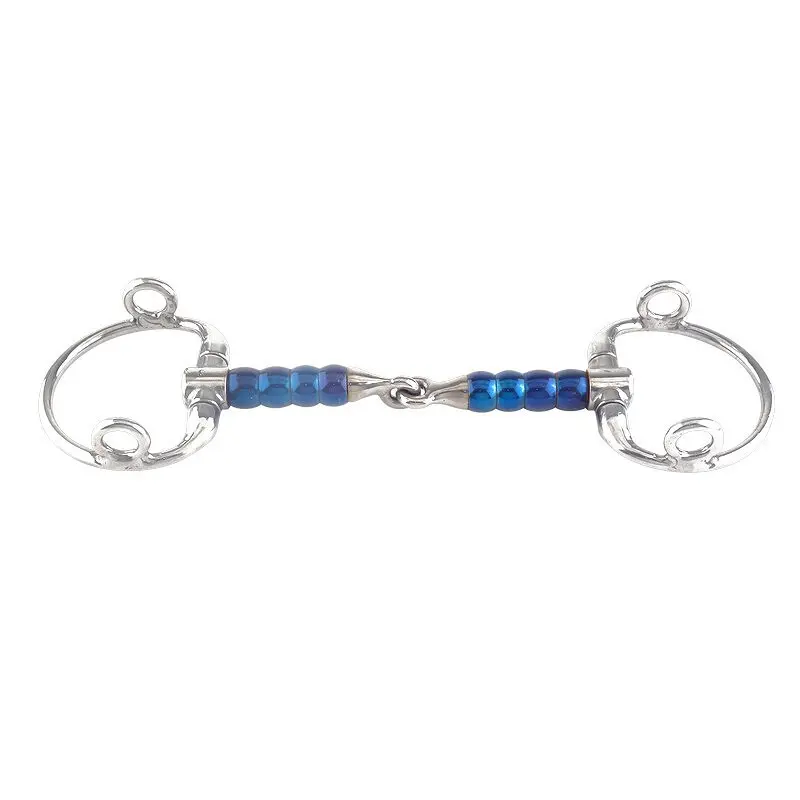 Mors olive pour cheval Trust Sweet Iron Eggbutt Gag Cherry Roller