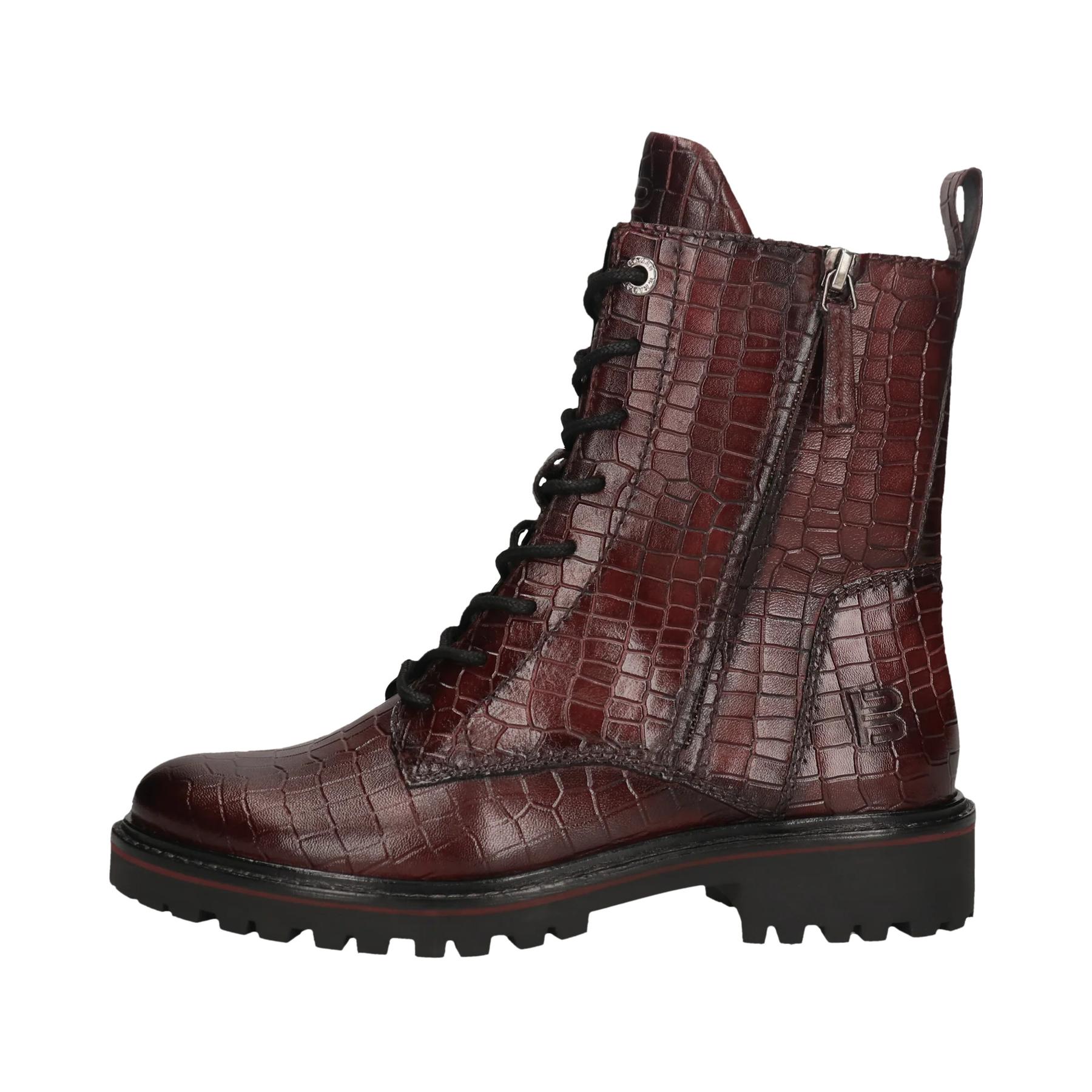 4069545051560 - Lederstiefeletten mit geprägtem Krokodilmuster mit Schnürung und Reißverschluss für Damen TTBagatt 4069545051560 - Lederstiefeletten mit geprägtem Krokodilmuster mit Schnürung und Reißverschluss für Damen TTBagatt