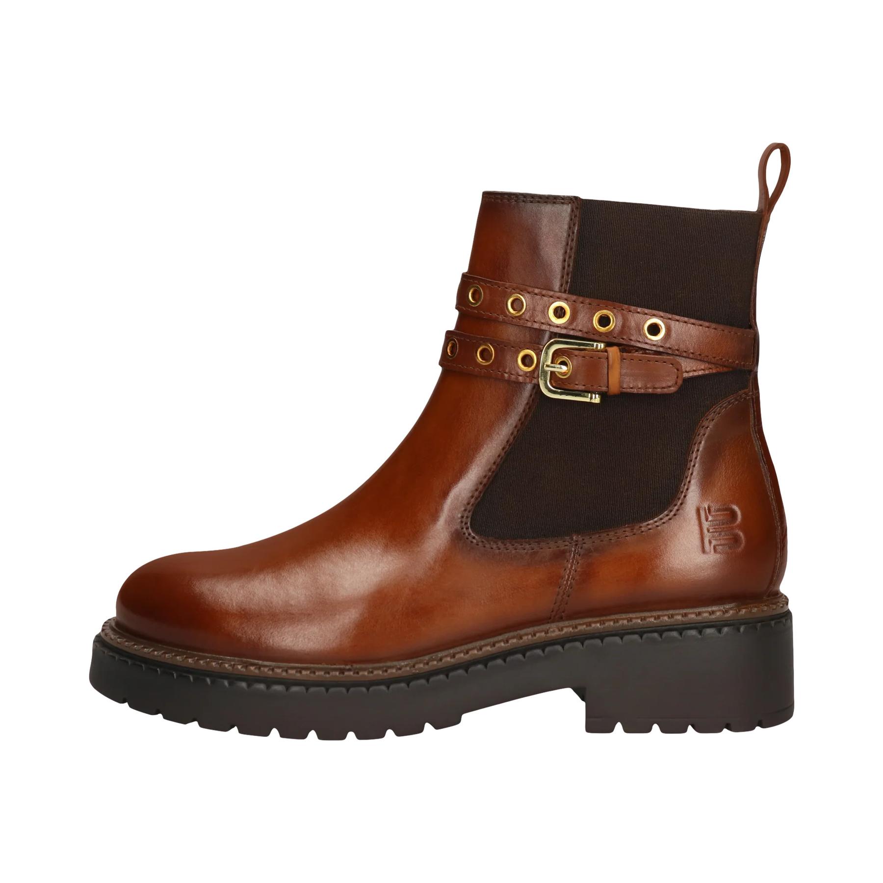 4069545070509 - Damen Leder Stiefeletten mit Reißverschluss TTBagatt