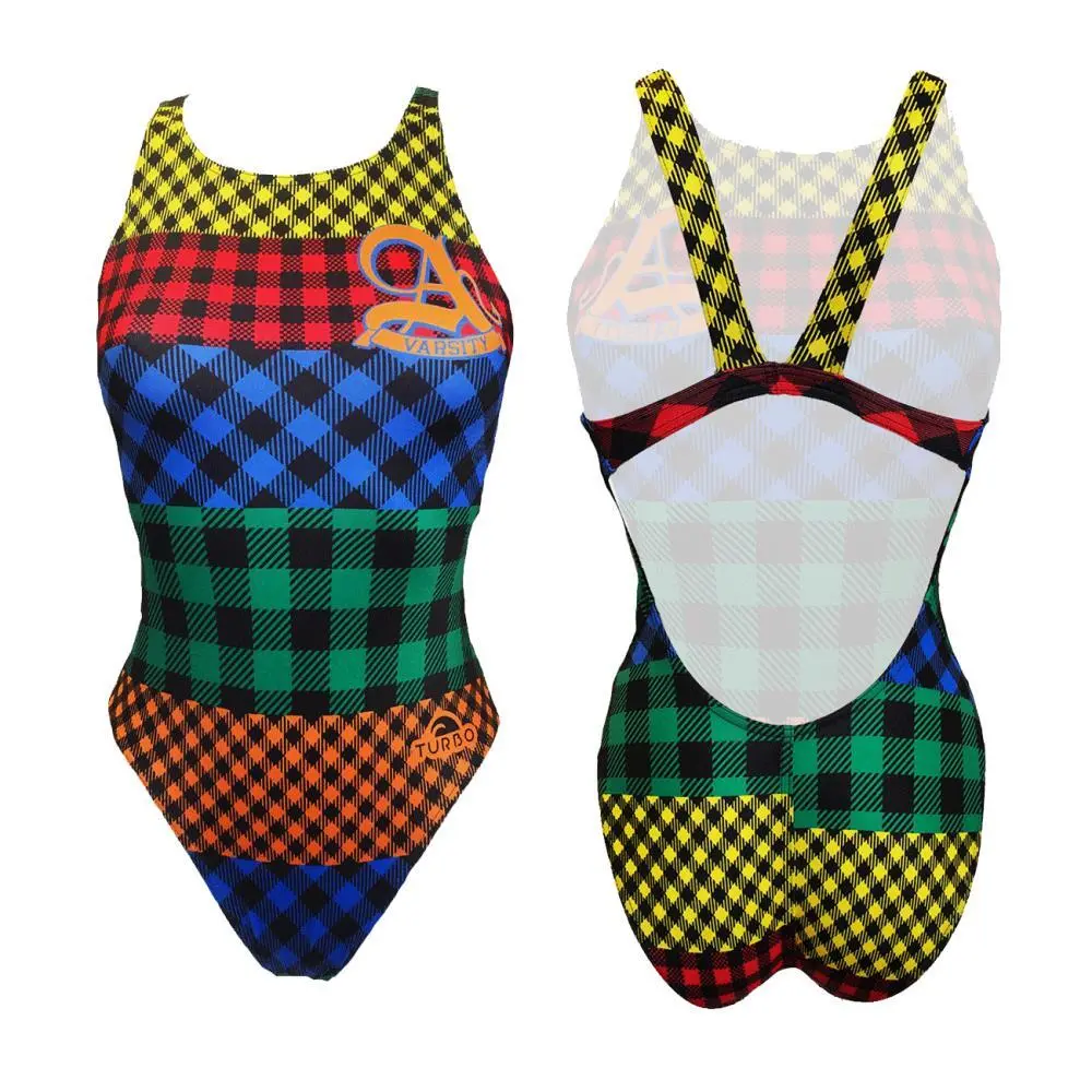 Badeanzug, Damen Turbo Tartan College