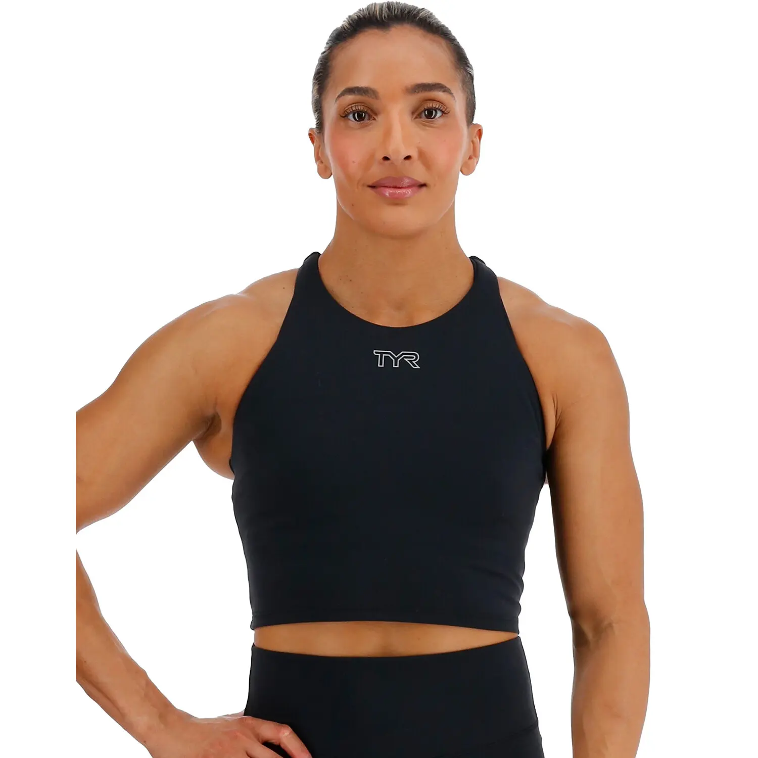 Damen Kurzarm-Highneck-BH TYR Joule Elite