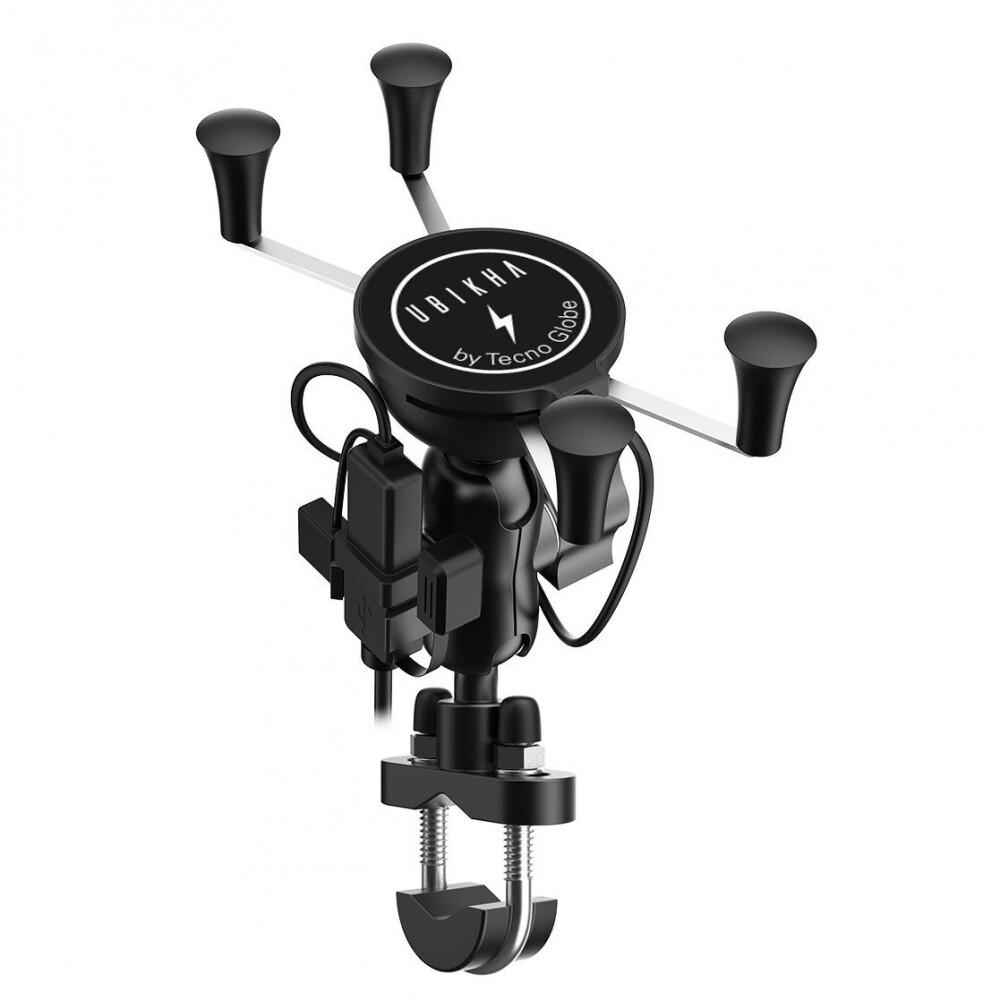 Velo Store - UK Smartphone holder for smartphone with induction charger Ubikha | Extra 10% off with Subscription, Postage £16.79 to UK Fedex.