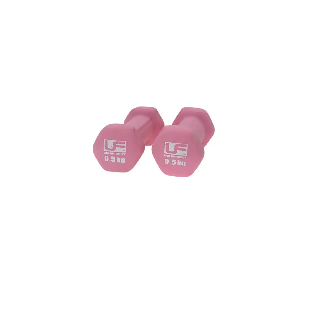 Ufe Unisex Rose Neoprene-Covered Hexagonal Dumbbell (X2)
