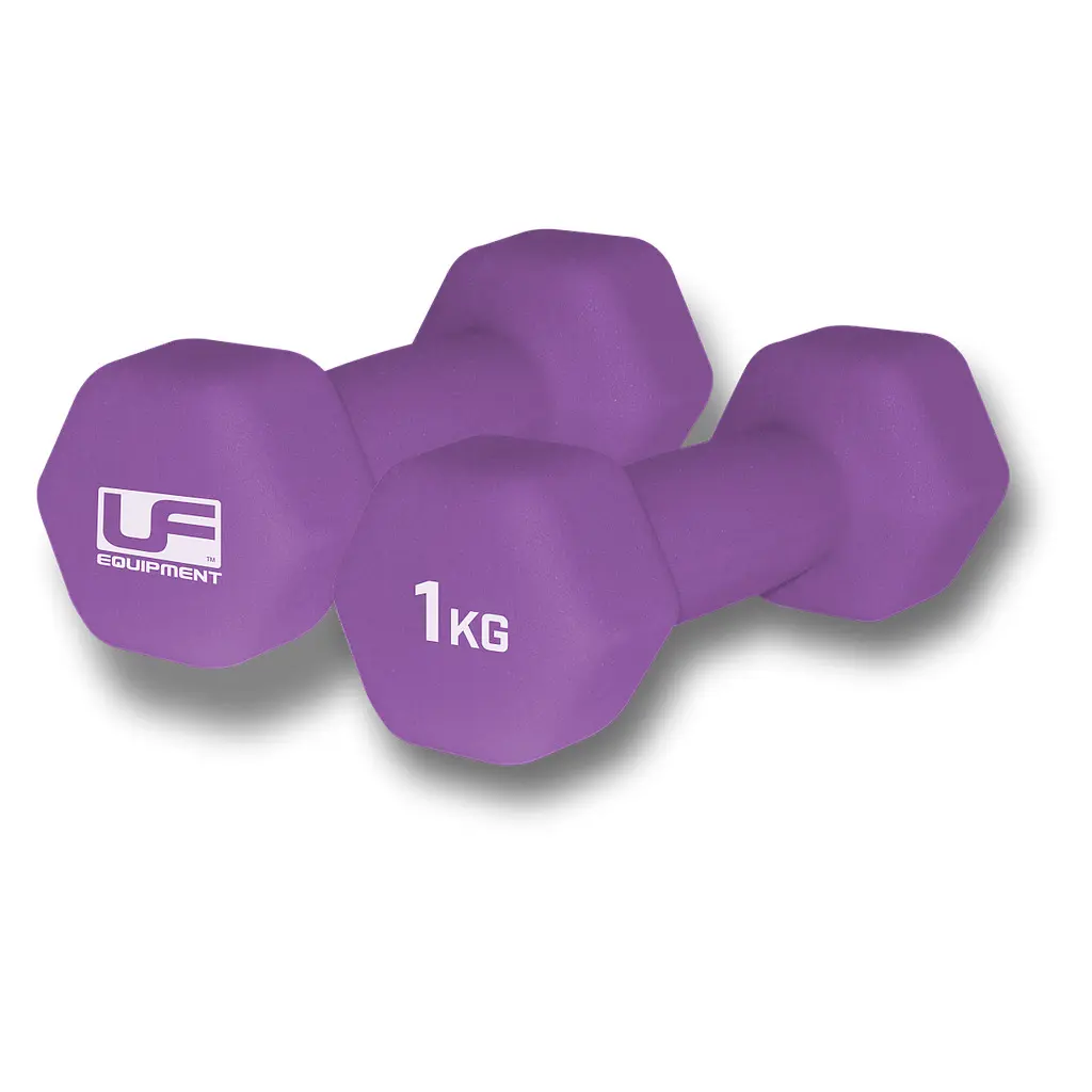 Ufe Unisex Violet Hexagonal Neoprene-Coated Dumbbell Urban Fitness (X2)